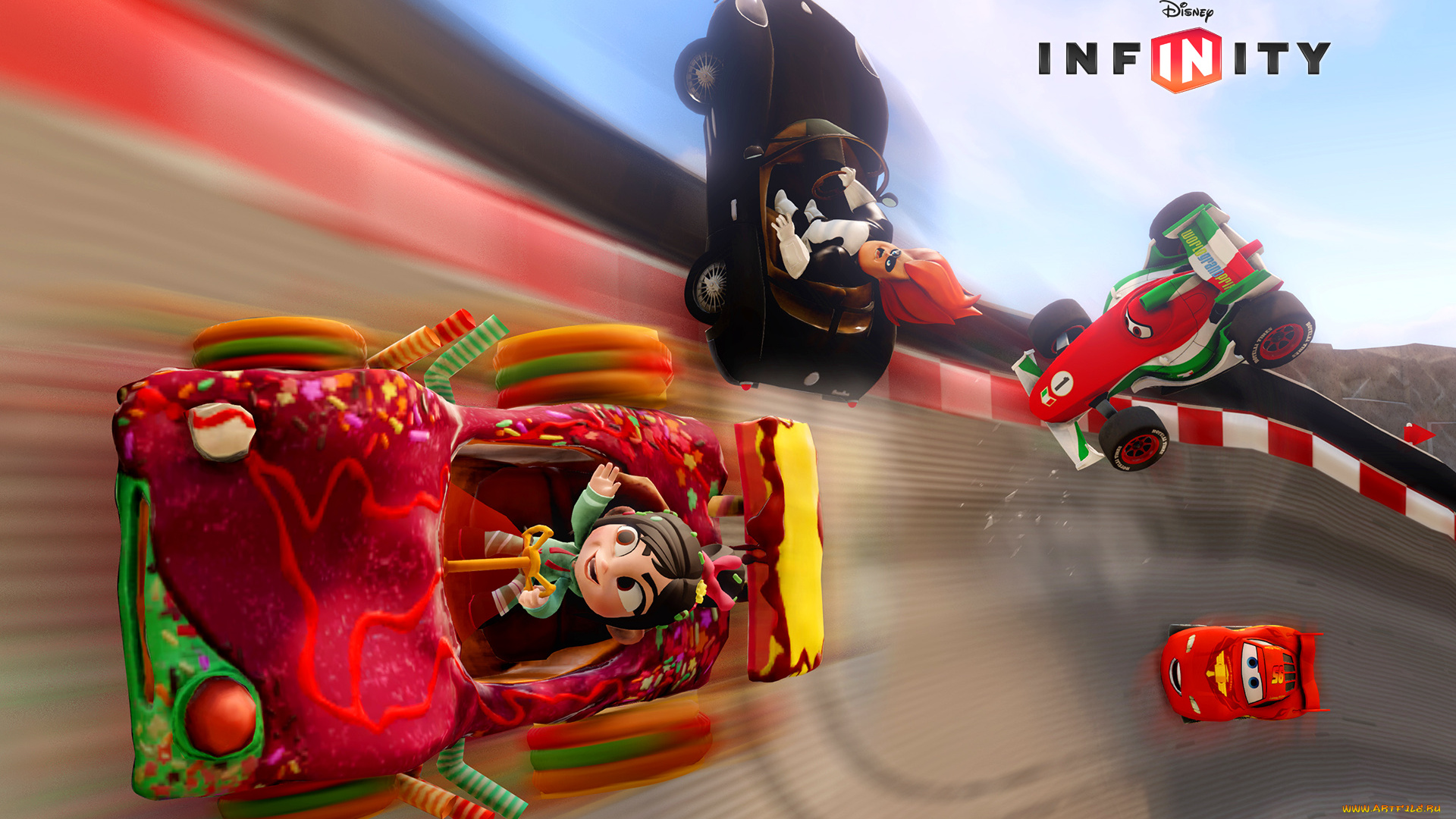 infinity, видео, игры, disney, авария, гонка