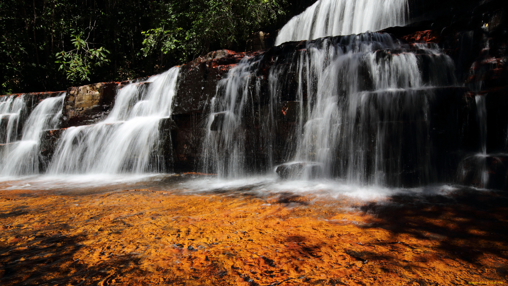 kama, falls, gran, sabana, венесуэла, природа, водопады, водопад
