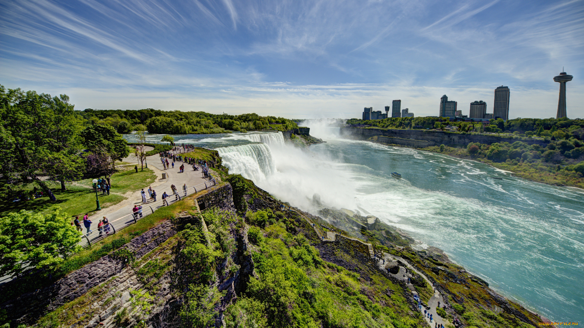 niagara, falls, new, york, природа, водопады, панорама, сша, ниагарский, водопад, usa