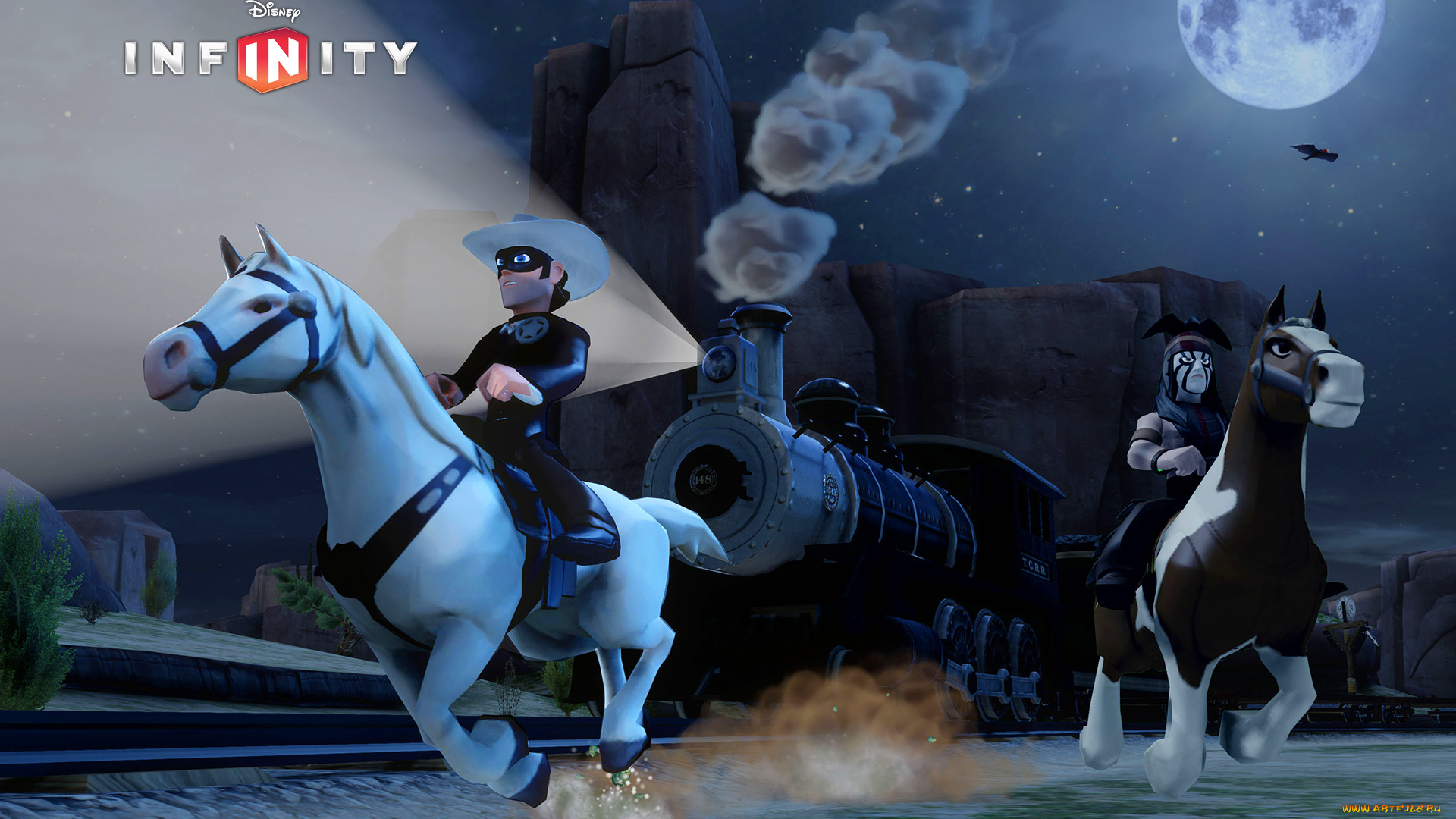 видео, игры, disney, infinity, паровоз, лошади