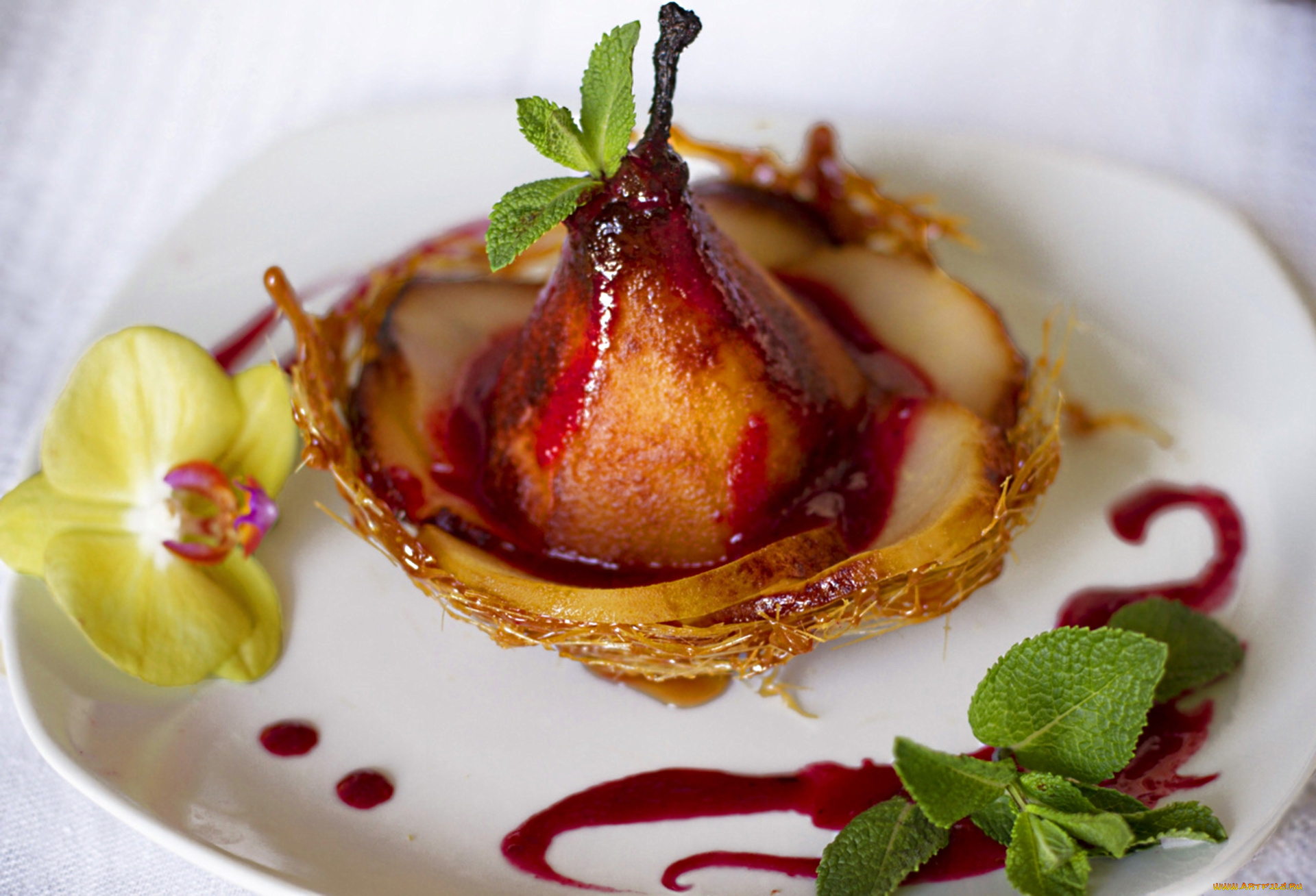 еда, мороженое, десерты, груша