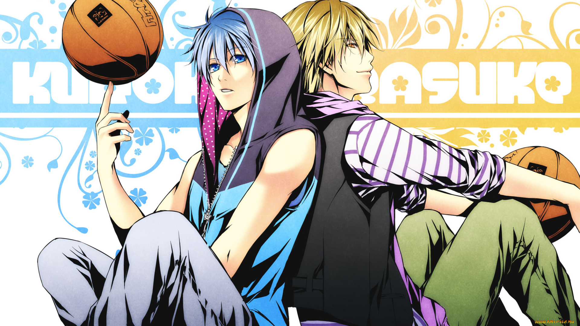 аниме, kuroko, no, baske, узор, мяч, баскетбол, парни, kise, ryouta, kuroko, no, basket, куроко, tetsuya