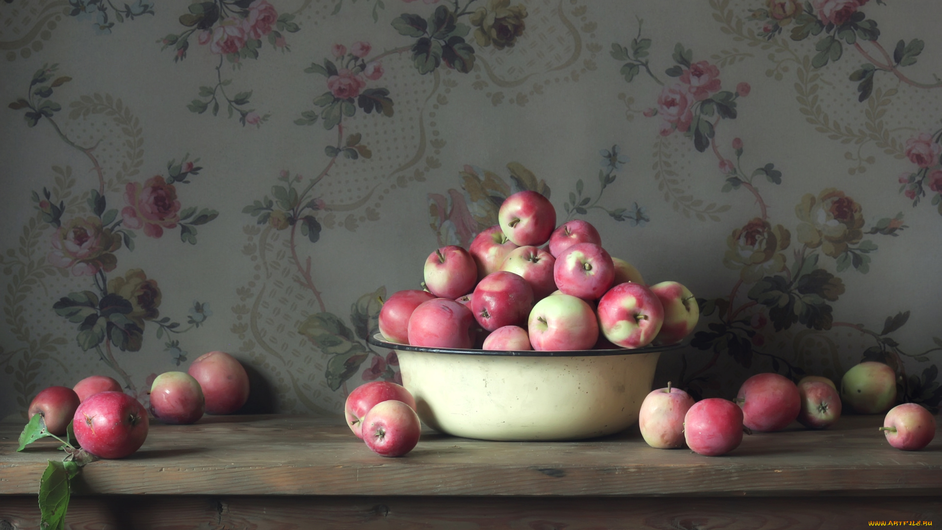 еда, Яблоки, миска