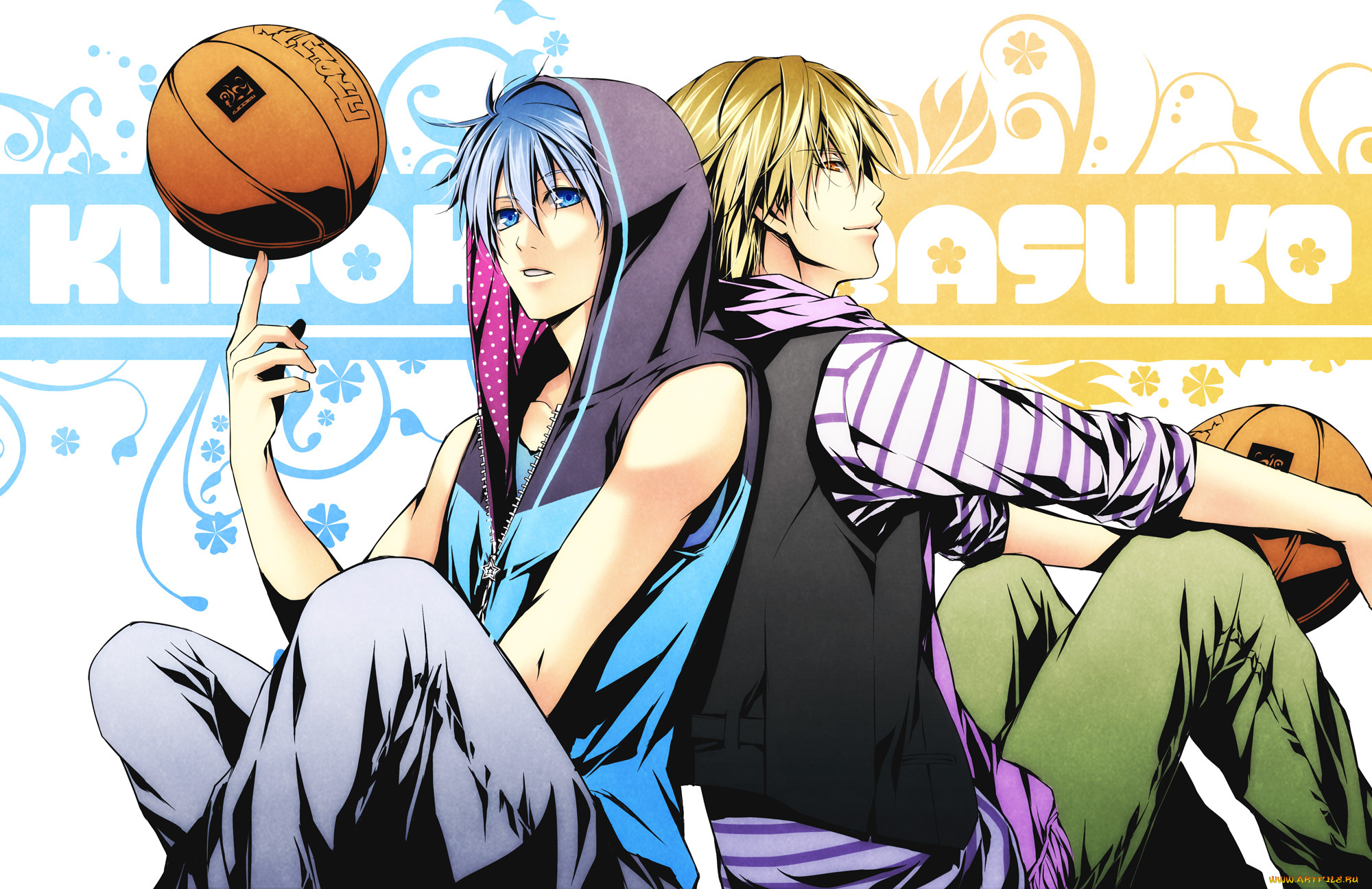 аниме, kuroko, no, baske, узор, мяч, баскетбол, парни, kise, ryouta, kuroko, no, basket, куроко, tetsuya
