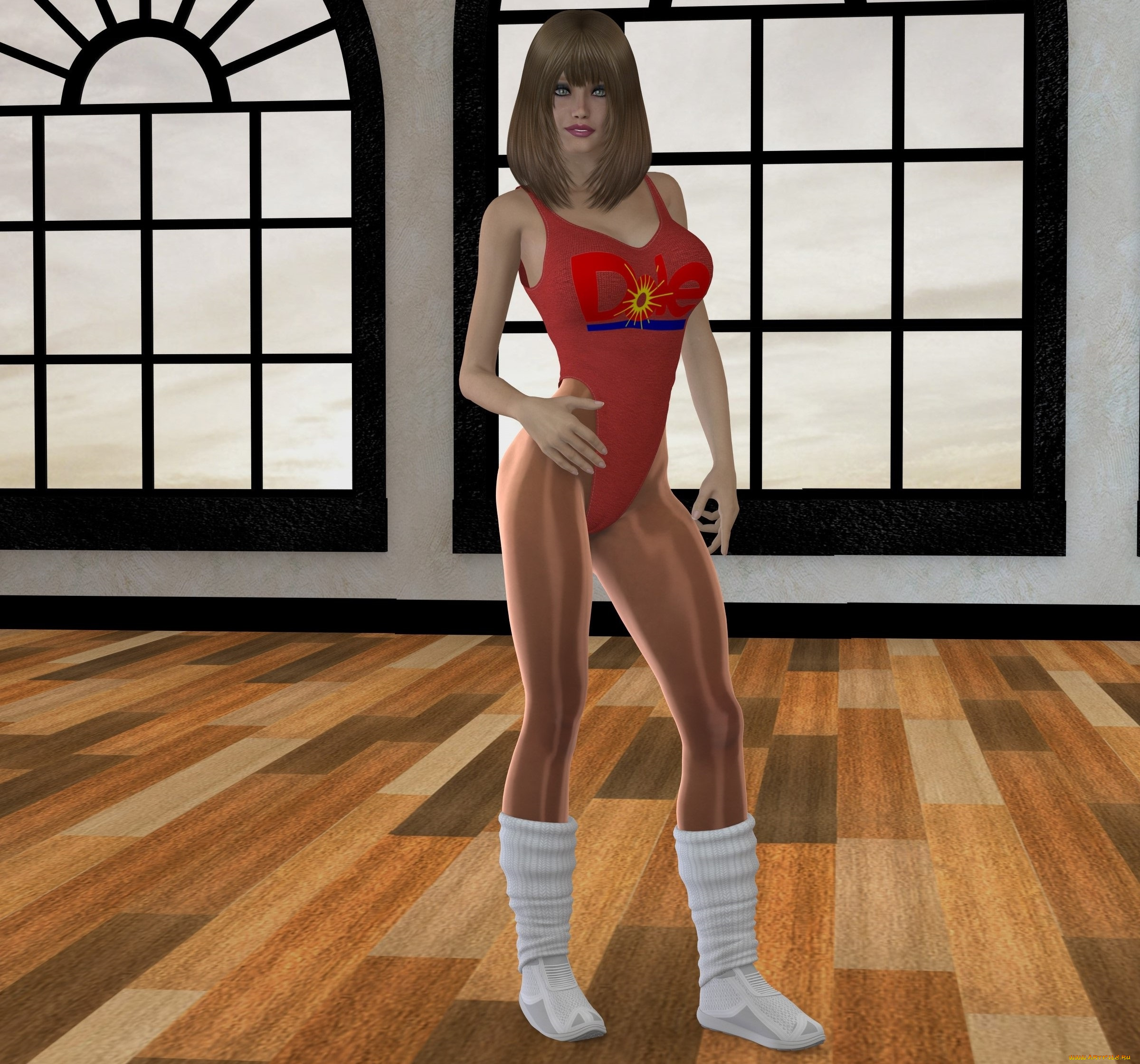 3д, графика, люди, , people, девушка, купальник, взгляд