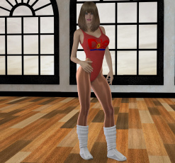 Картинка 3д+графика люди+ people девушка купальник взгляд