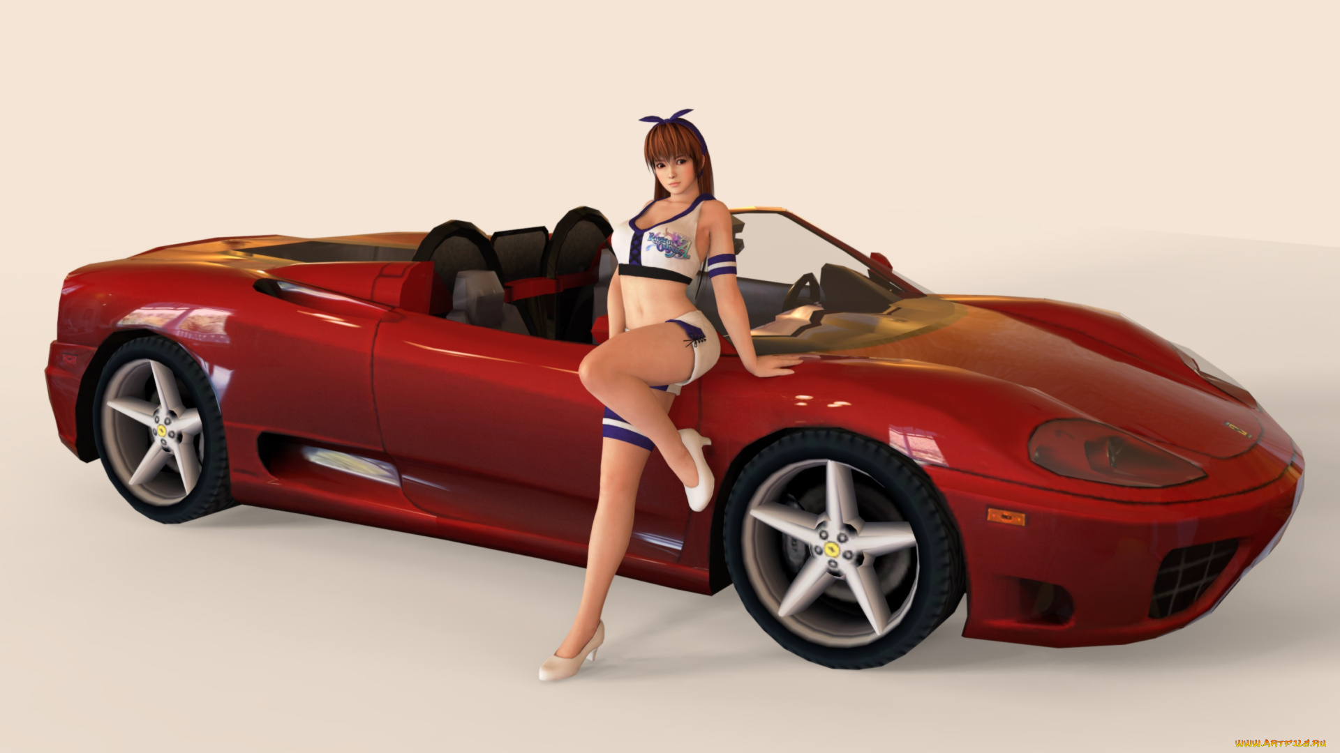 автомобили, 3d, car&girl, девушка, автомобиль, фон, взгляд