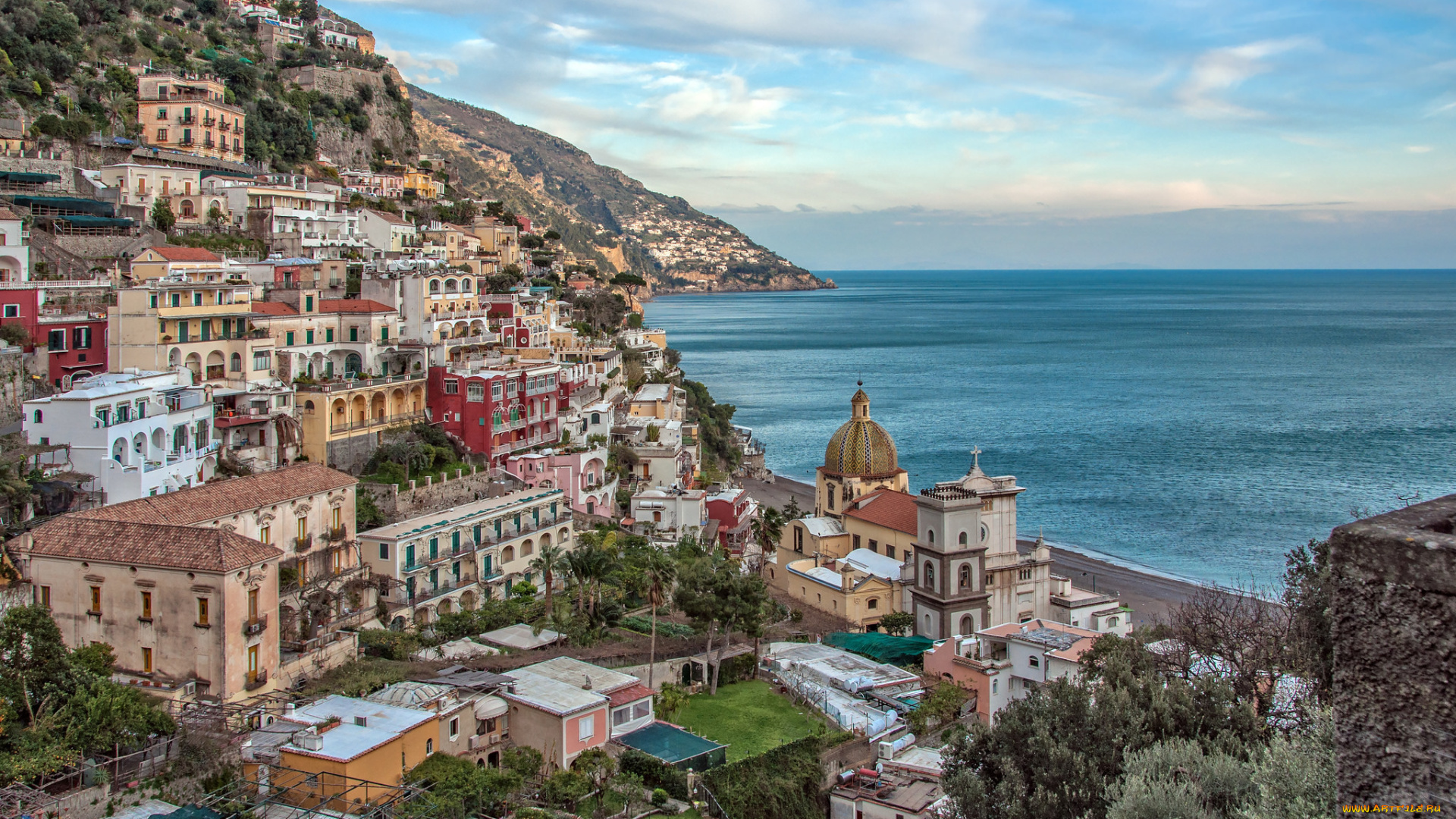 города, амальфийское, и, лигурийское, побережье, , италия, italy, пейзаж, positano, кампания, позитано, побережье, залив, море, gulf, of, salerno, amalfi, coast, campania, салернский, амальфитанское, здания