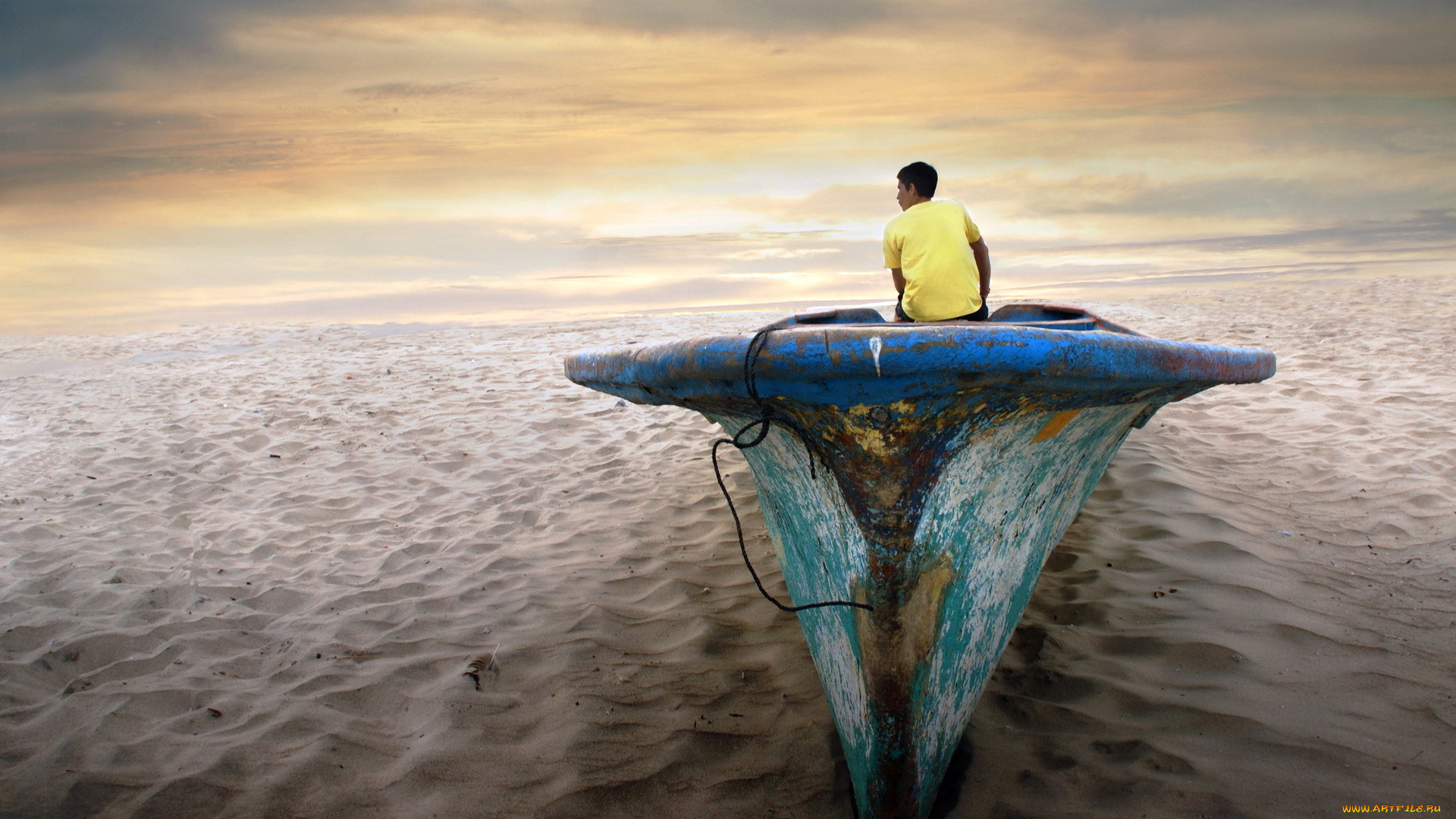 корабли, лодки, , шлюпки, песок, мужчина, закат, берег, лодка