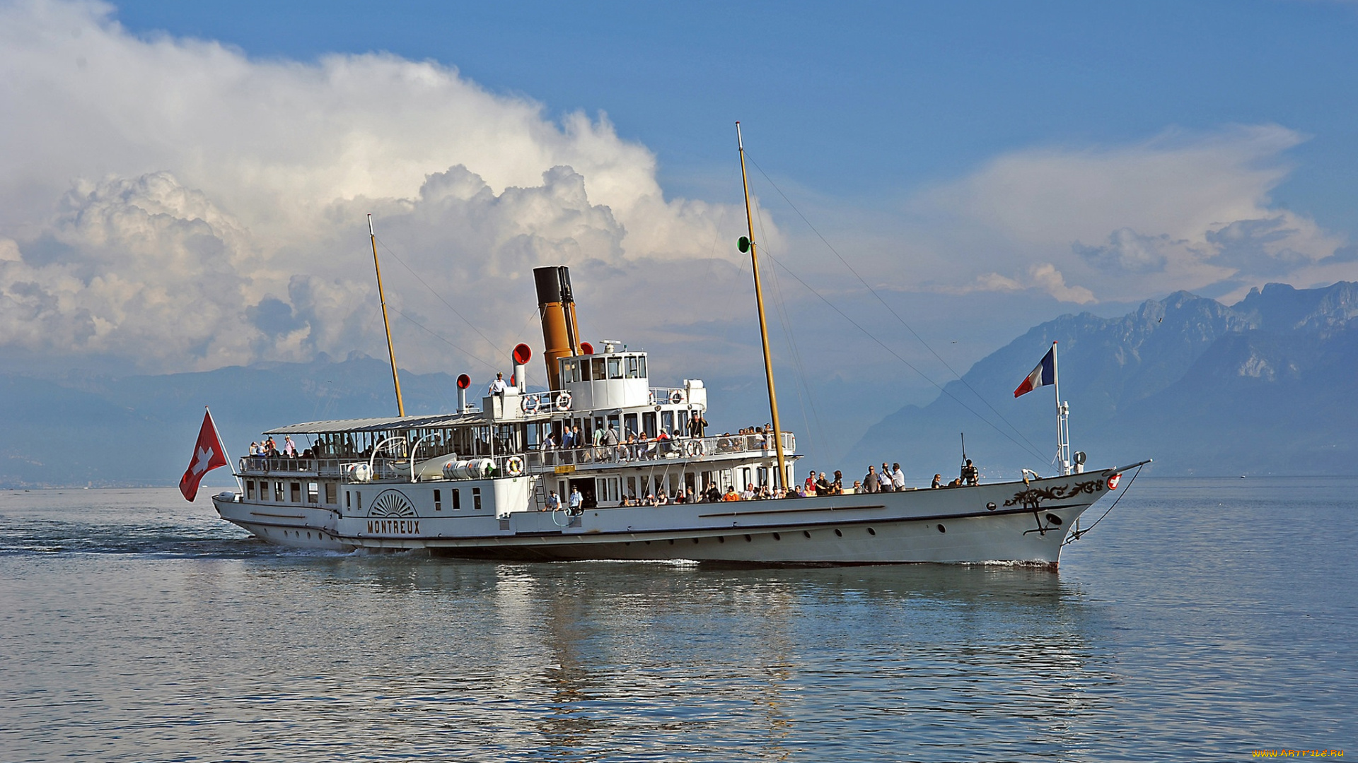 корабли, пароходы, пароход, колесный