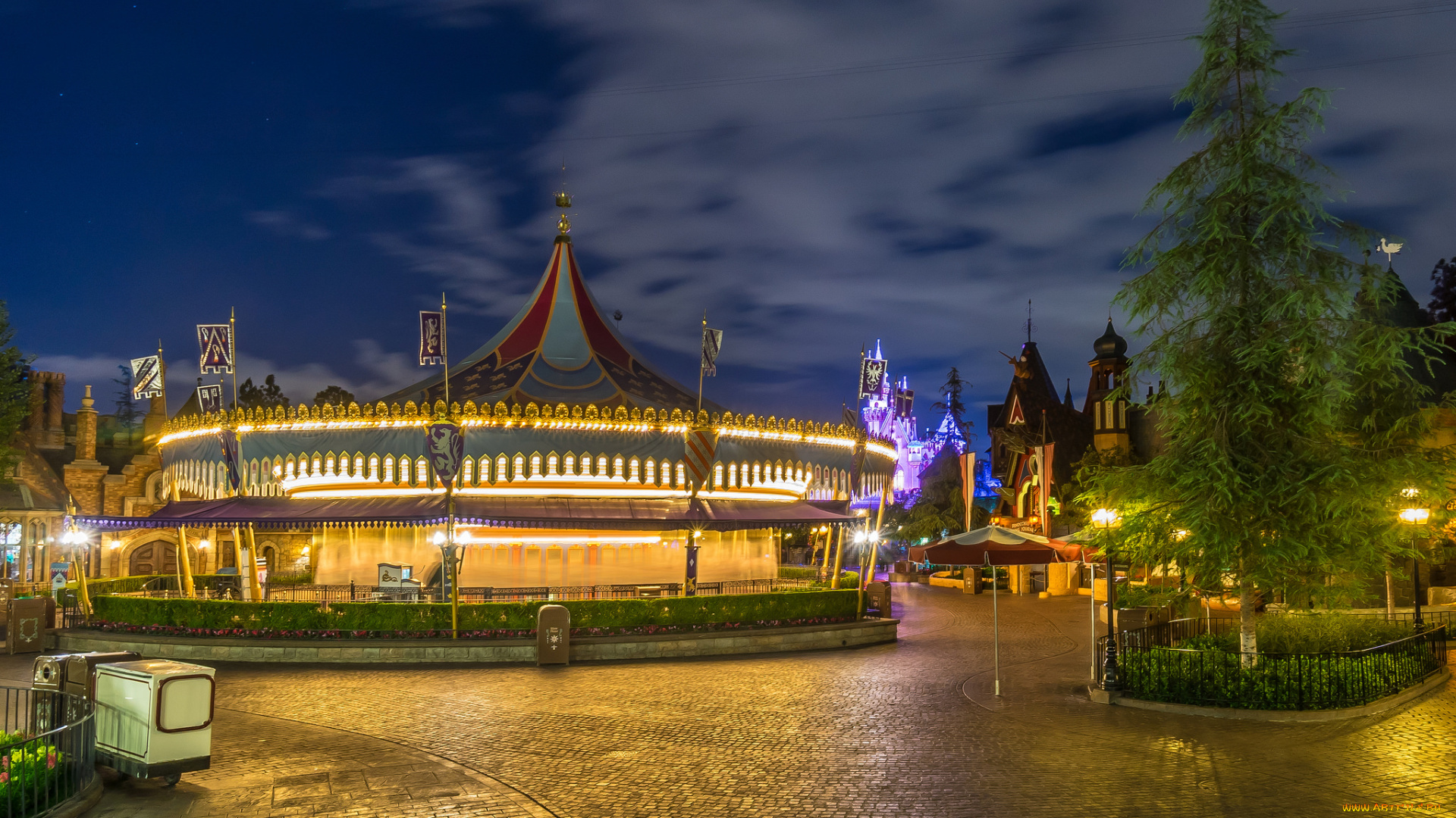 last, spin, around, the, kingdom, города, диснейленд, огни, здания, парк, ночь