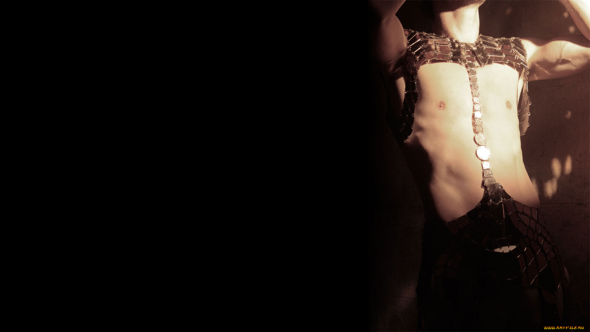 мужчины, -, unsort, костюм, пластинки, ремни, торс, тело