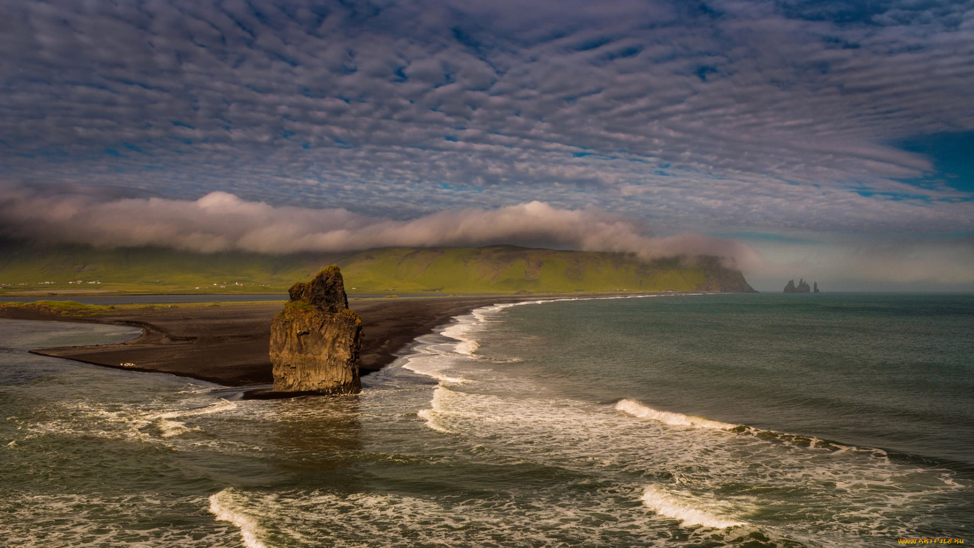 природа, побережье, небо, облака, море, берег, обрыв, скала