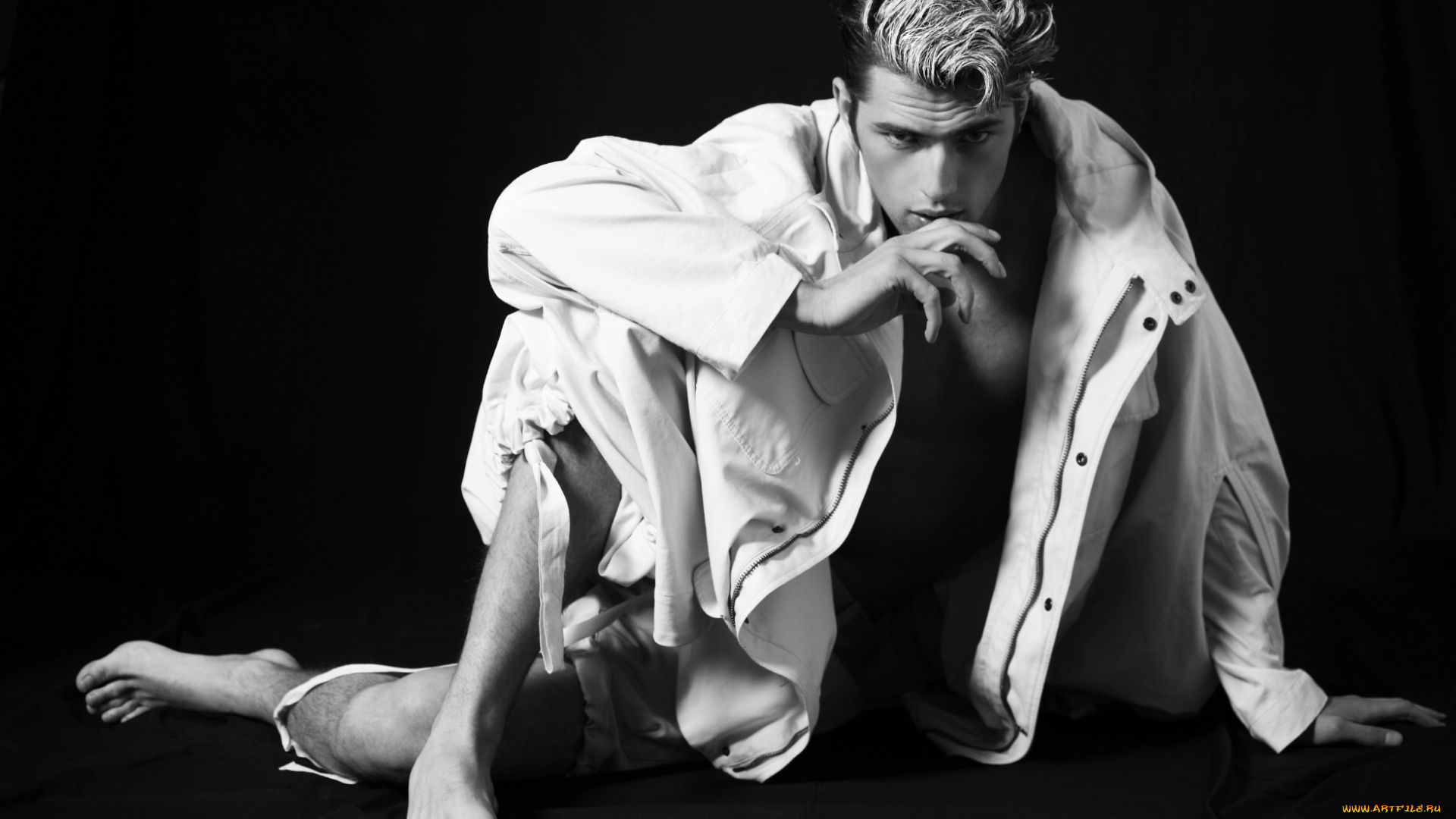 sean, opry, мужчины, черно-белая, парень, куртка