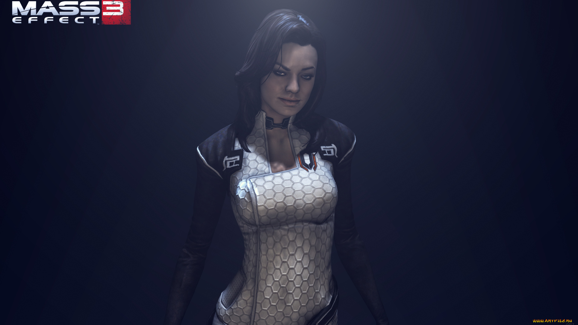 видео, игры, mass, effect, 3, взгляд, фон, девушка