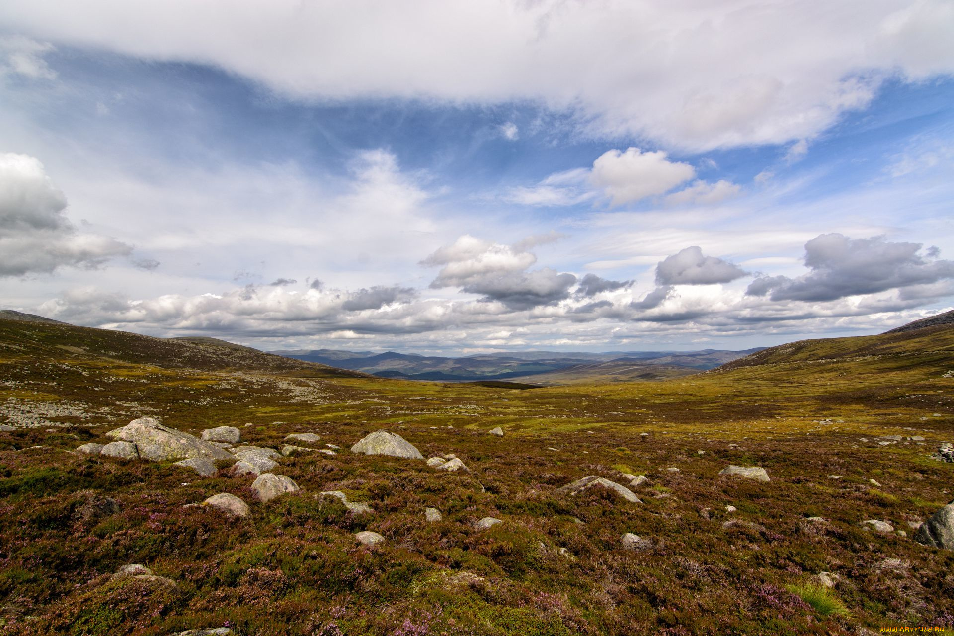 природа, пейзажи, облака, камни, степь