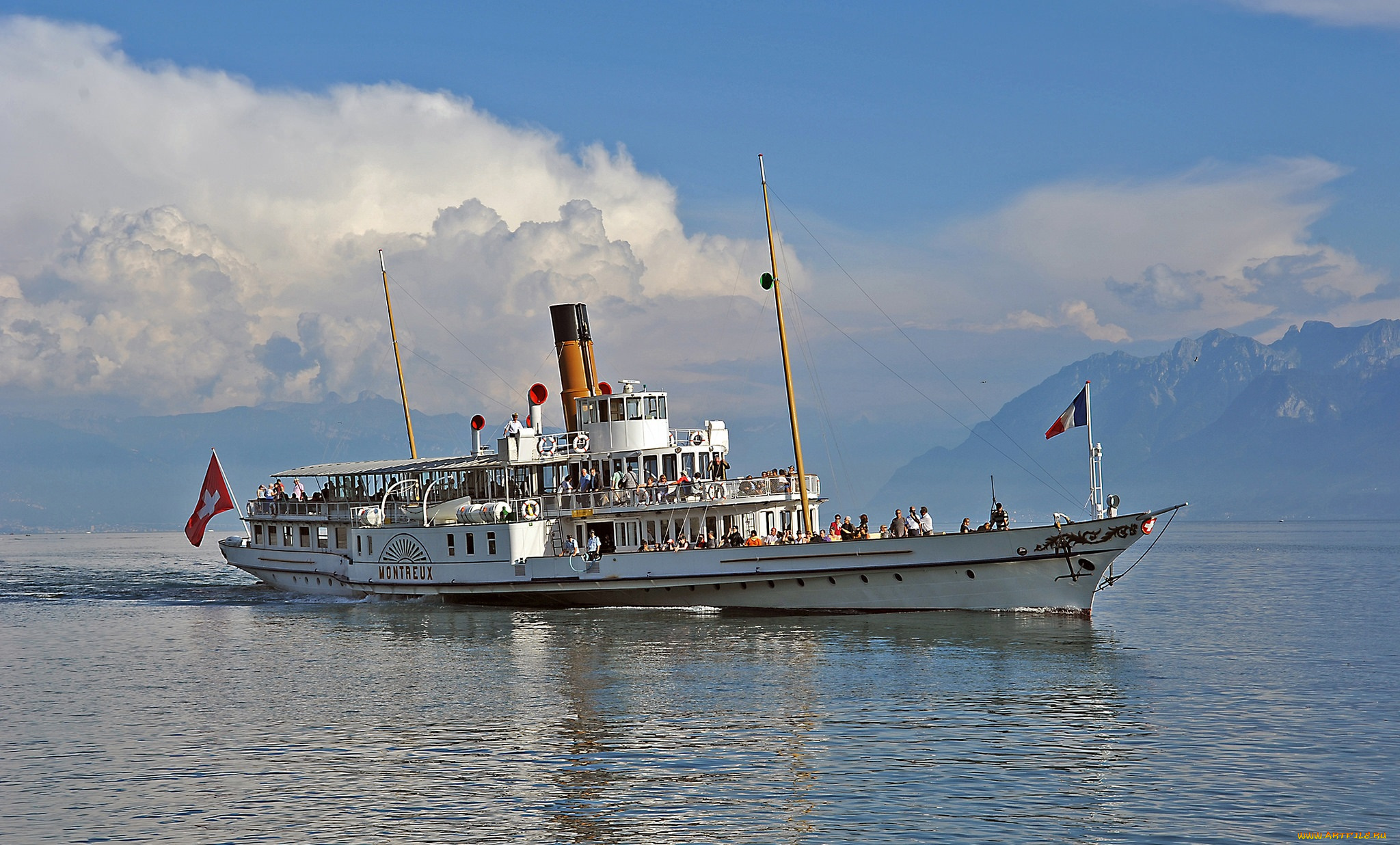 корабли, пароходы, пароход, колесный
