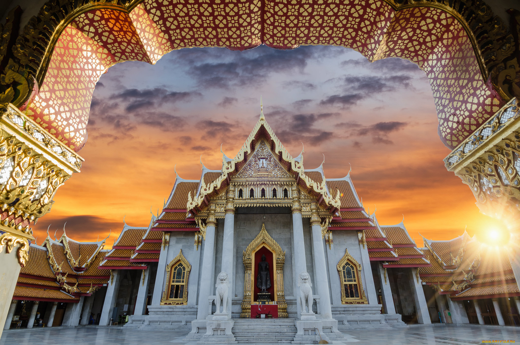 marble, temple, , wat, benchamabopitr, dusitvanaram, bangkok, города, -, буддийские, и, другие, храмы, восток, религия, храм