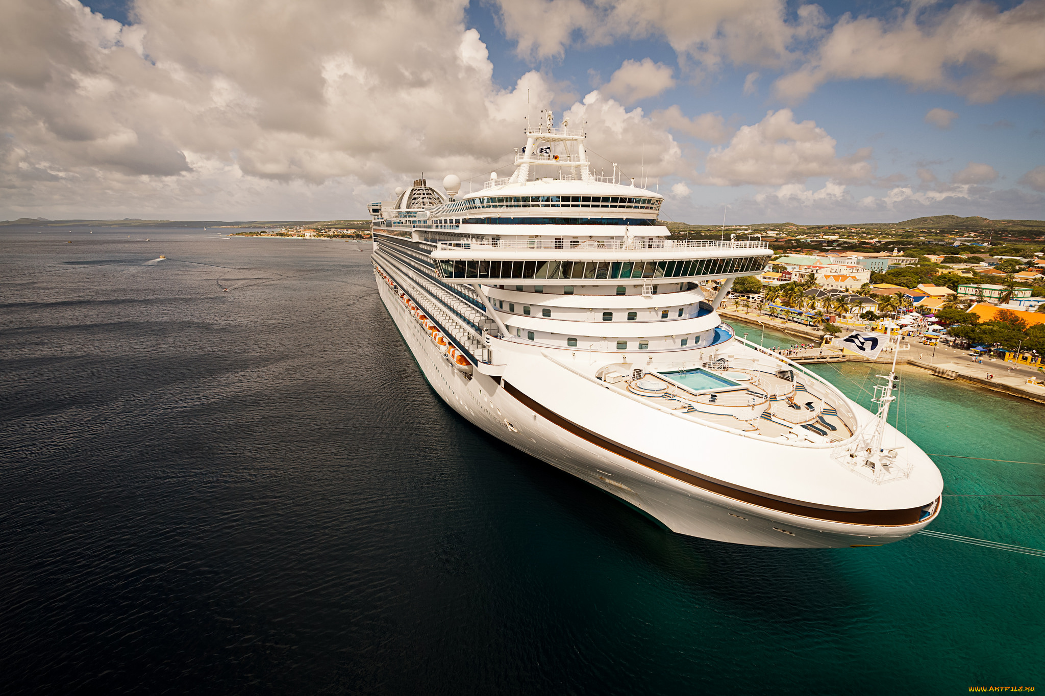 bonaire, корабли, лайнеры, океанский, круиз, причал, лайнер
