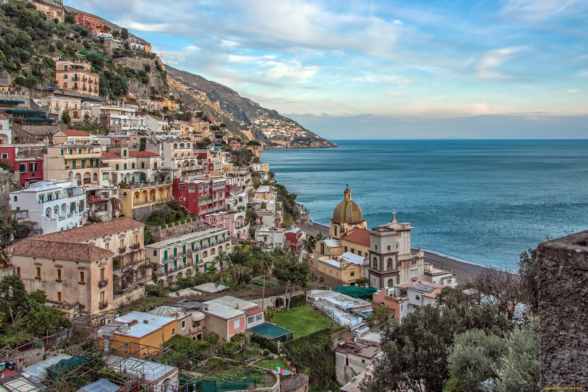 города, амальфийское, и, лигурийское, побережье, , италия, italy, пейзаж, positano, кампания, позитано, побережье, залив, море, gulf, of, salerno, amalfi, coast, campania, салернский, амальфитанское, здания