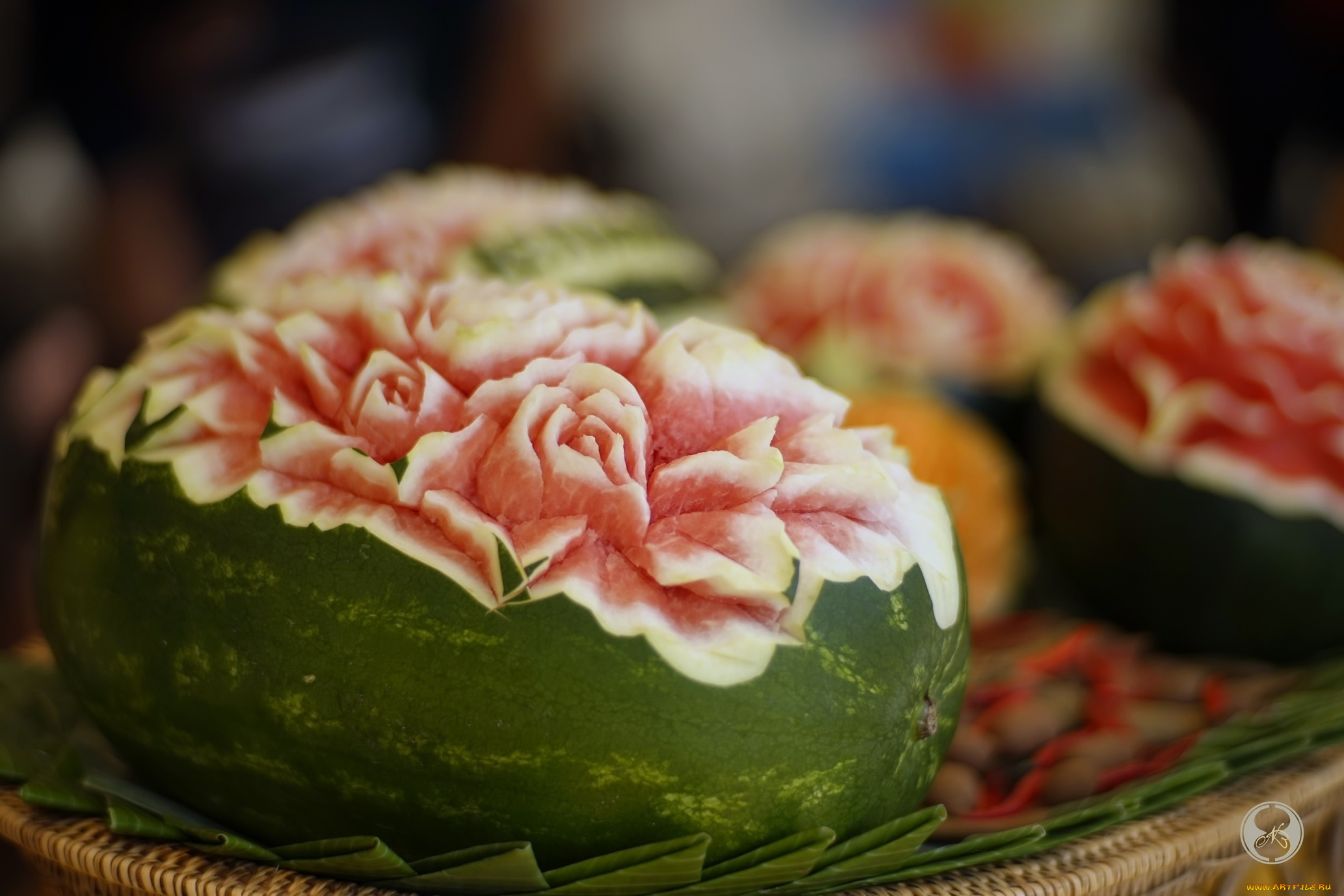 еда, арбуз, десерт, узоры