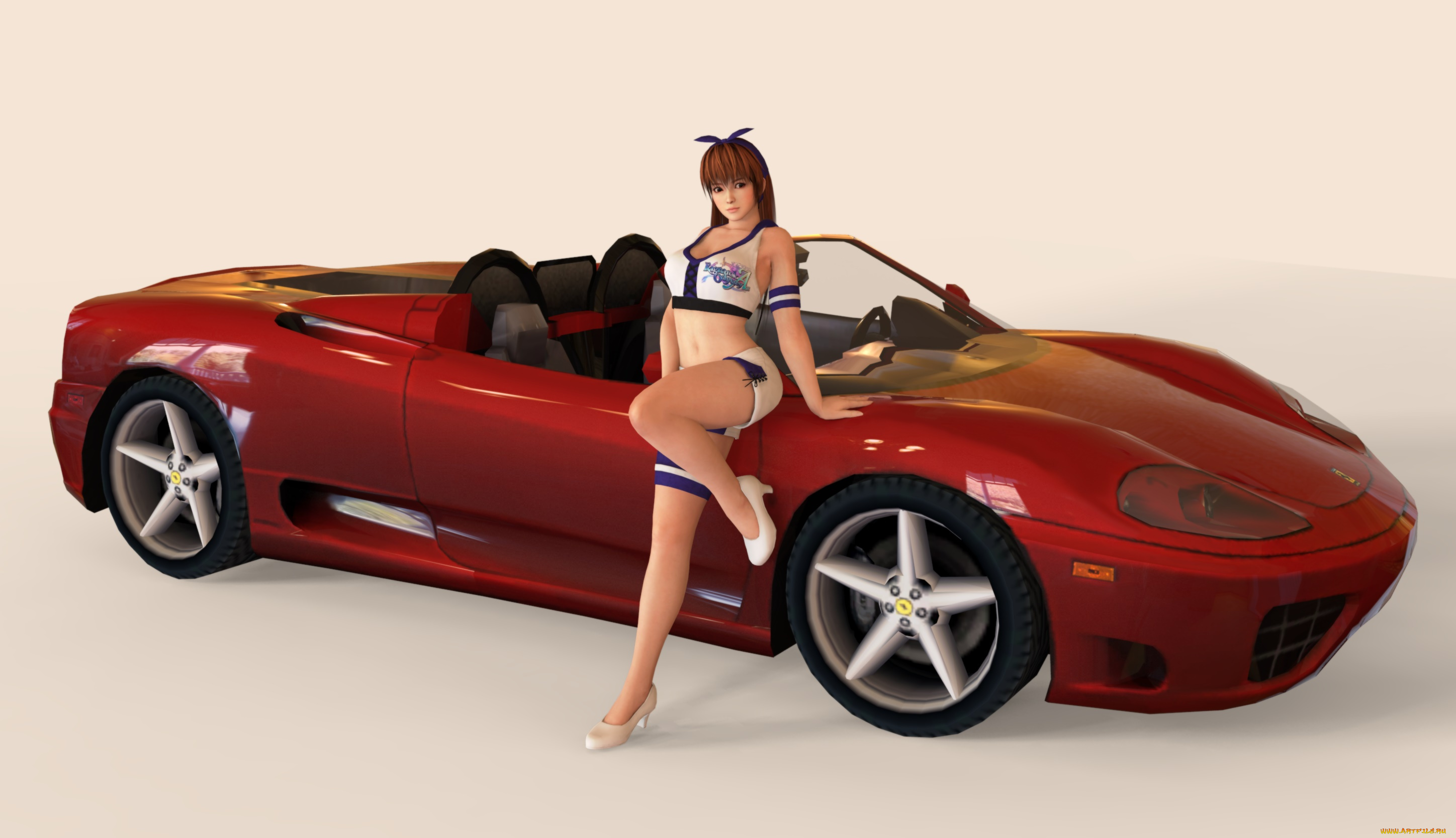 автомобили, 3d, car&girl, девушка, автомобиль, фон, взгляд