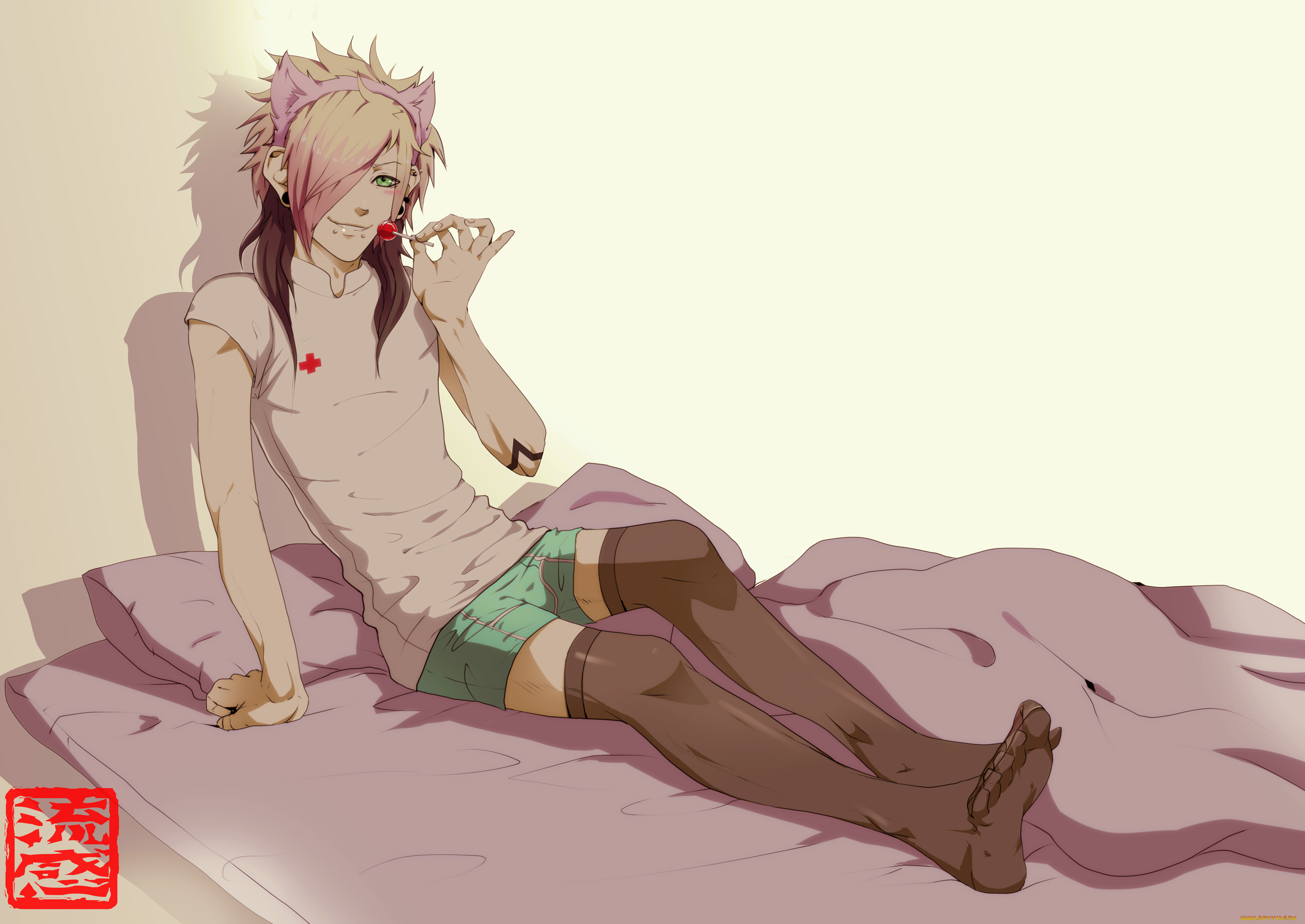 разное, арты, леденец, парень, арт