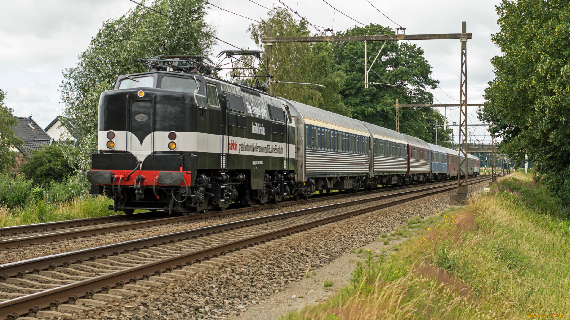 техника, электровозы, состав, локомотив, рельсы