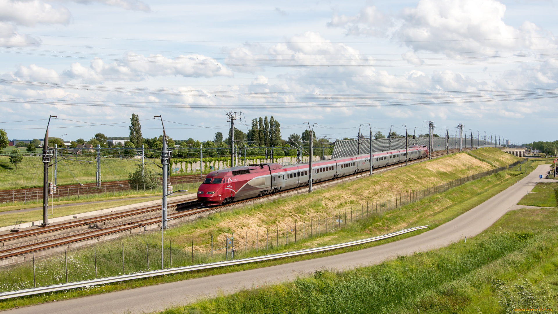 техника, поезда, локомотив, рельсы, состав