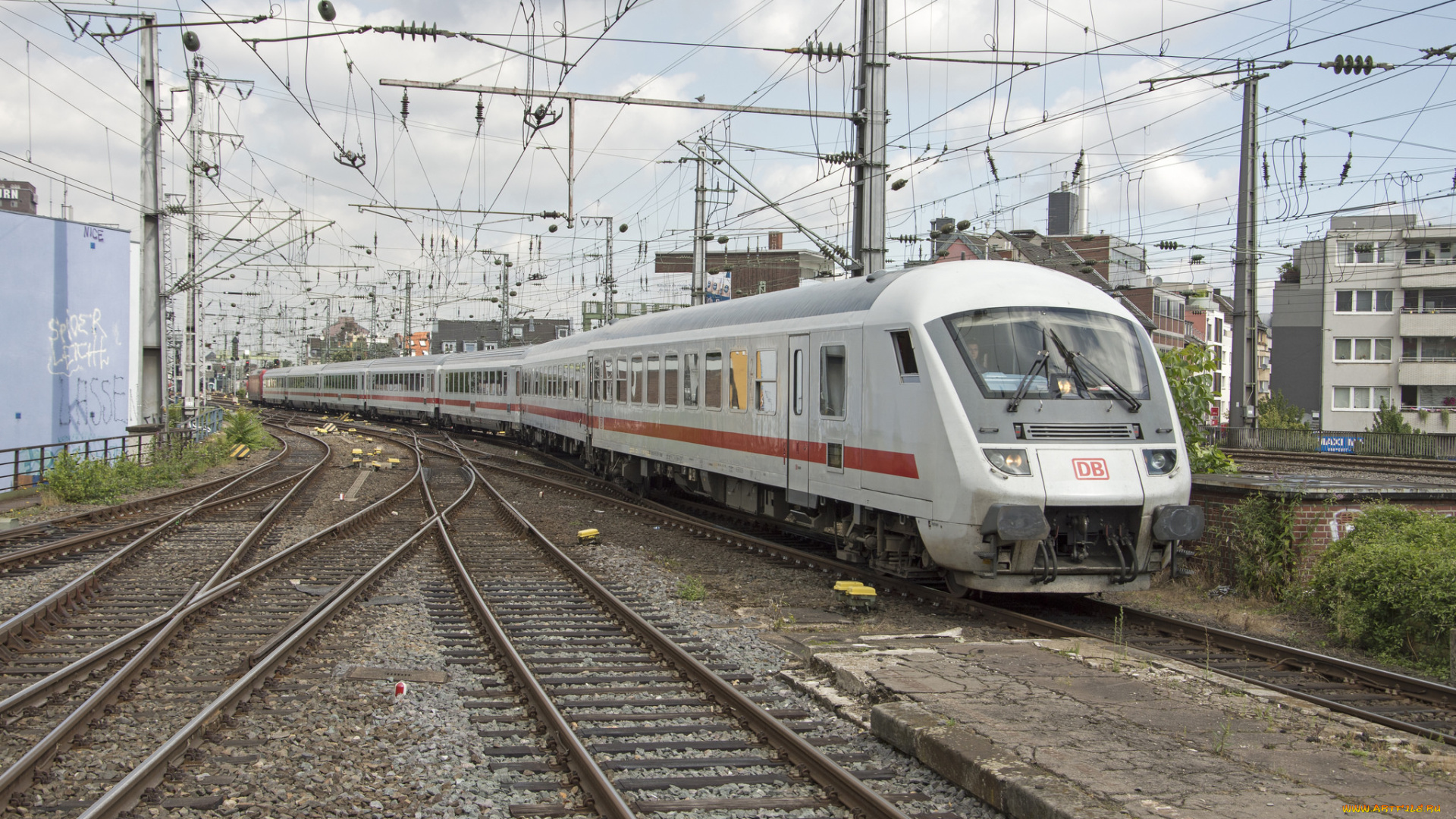 техника, поезда, состав, локомотив, рельсы