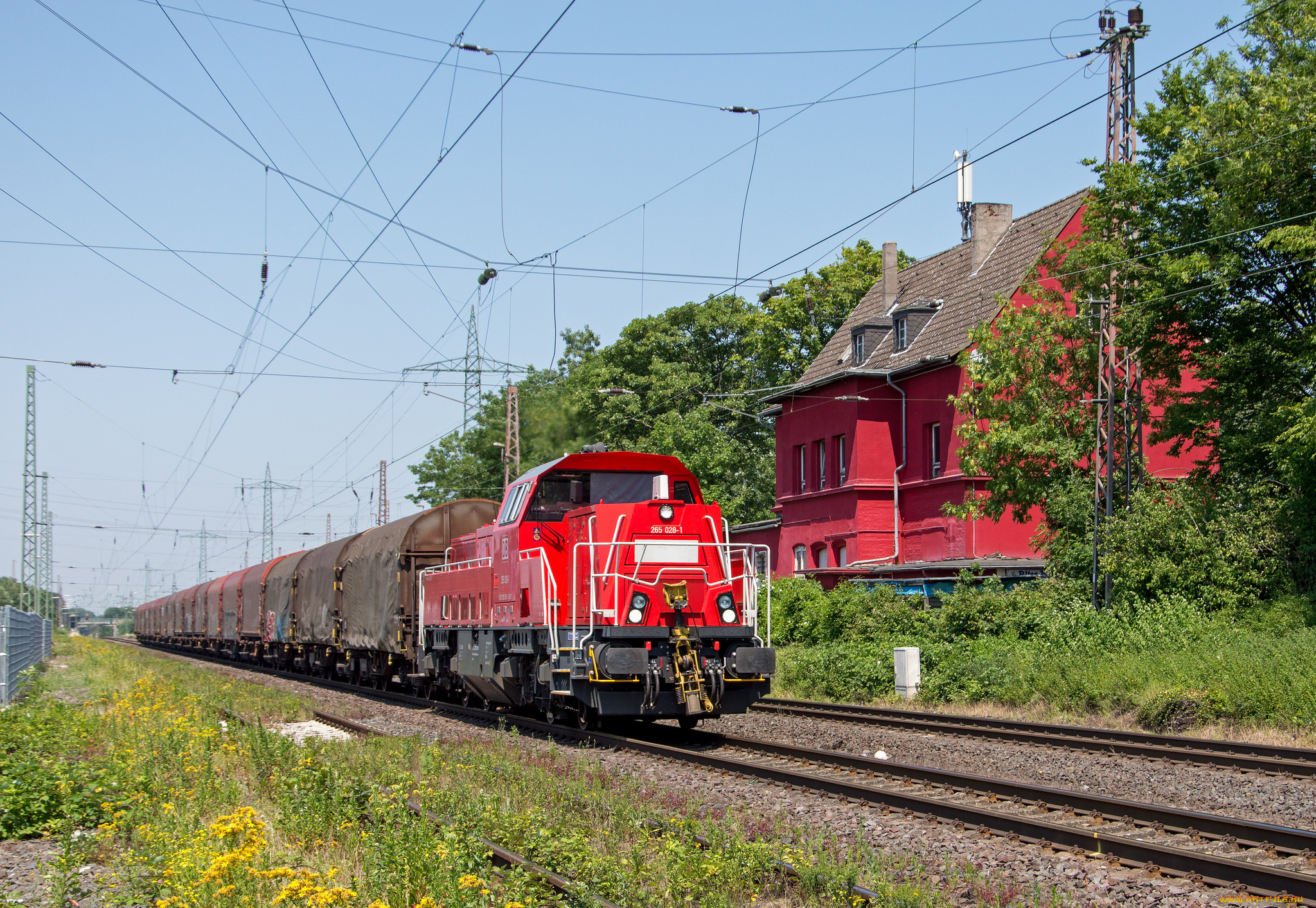 техника, поезда, локомотив, рельсы, состав