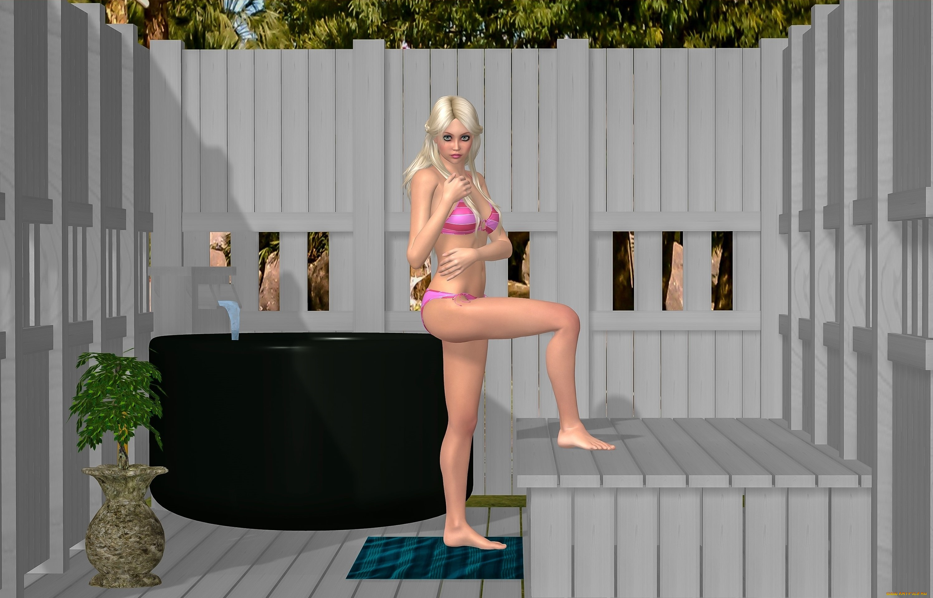 3д, графика, люди, , people, девушка, взгляд, фон