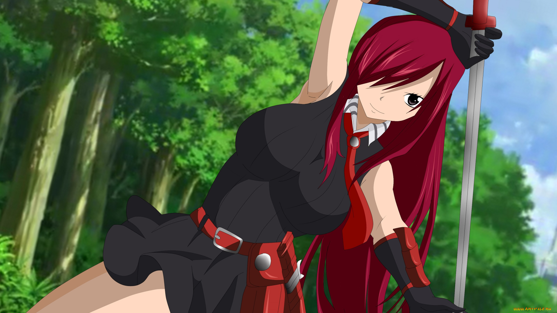 аниме, fairy, tail, хвост, феи, эльза