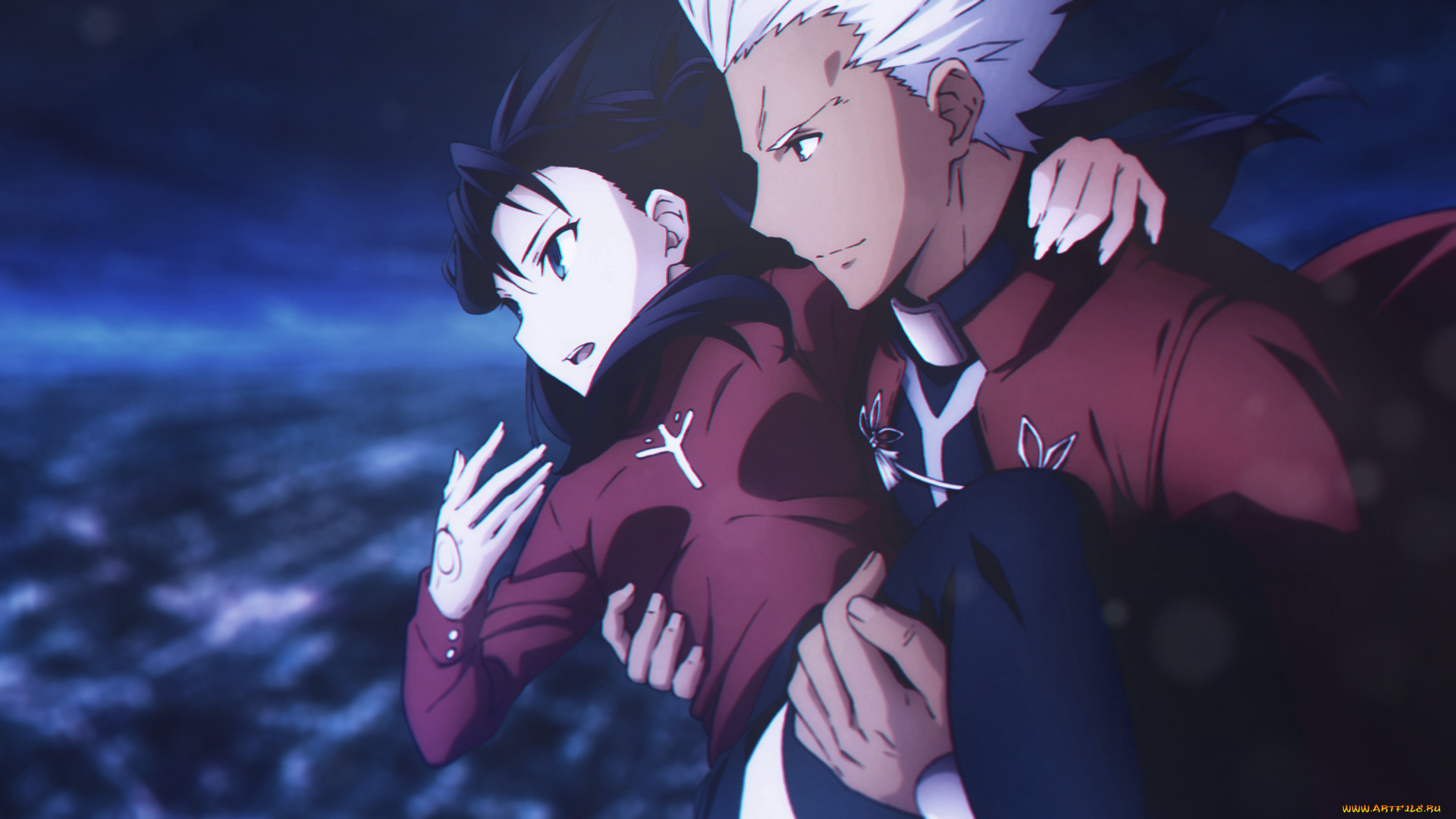 аниме, fate, stay, night, рин, арчер