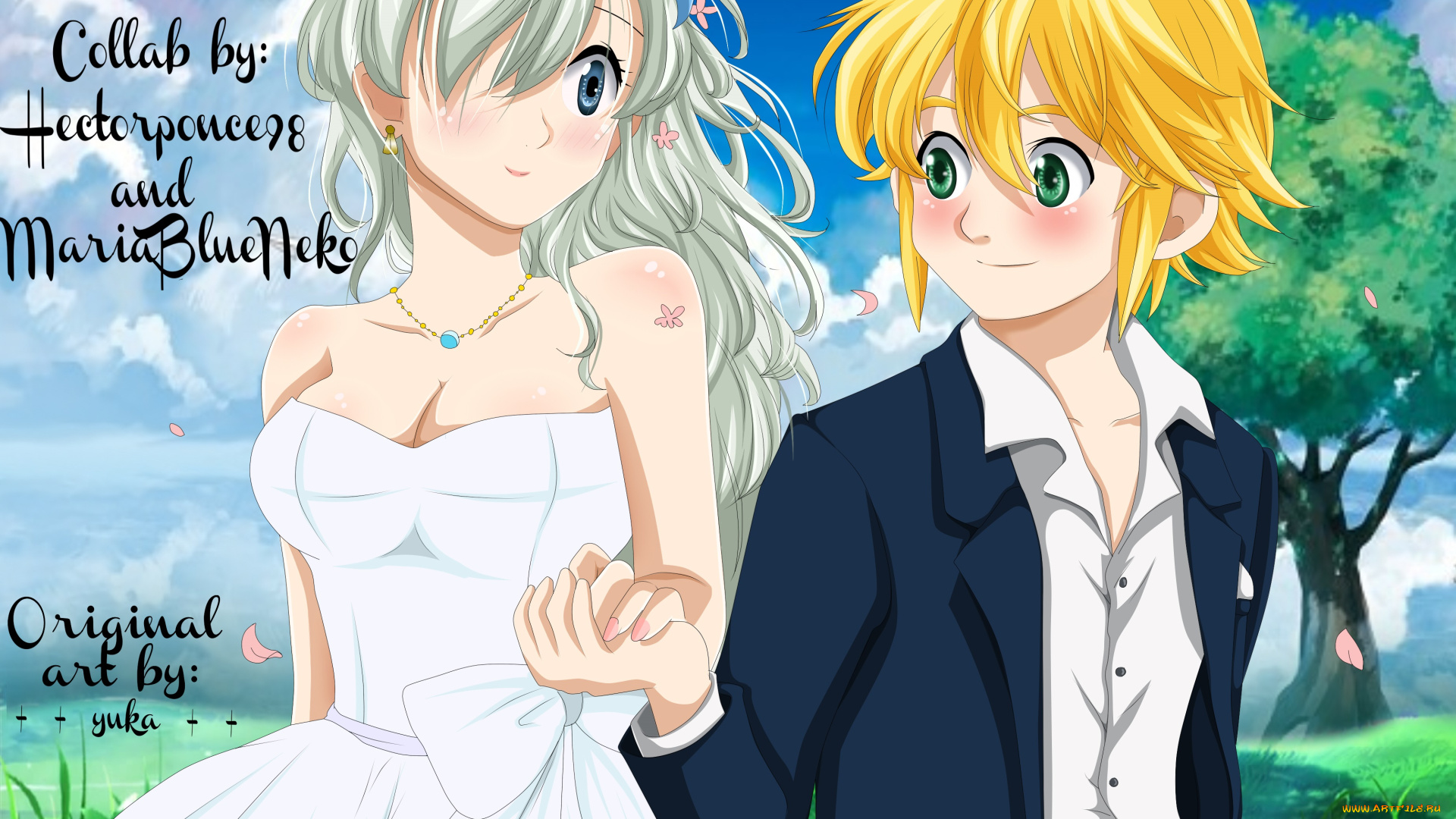 аниме, nanatsu, no, taizai, двое