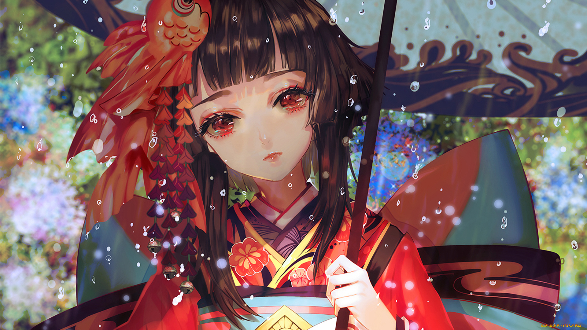 аниме, onmyouji, девушка