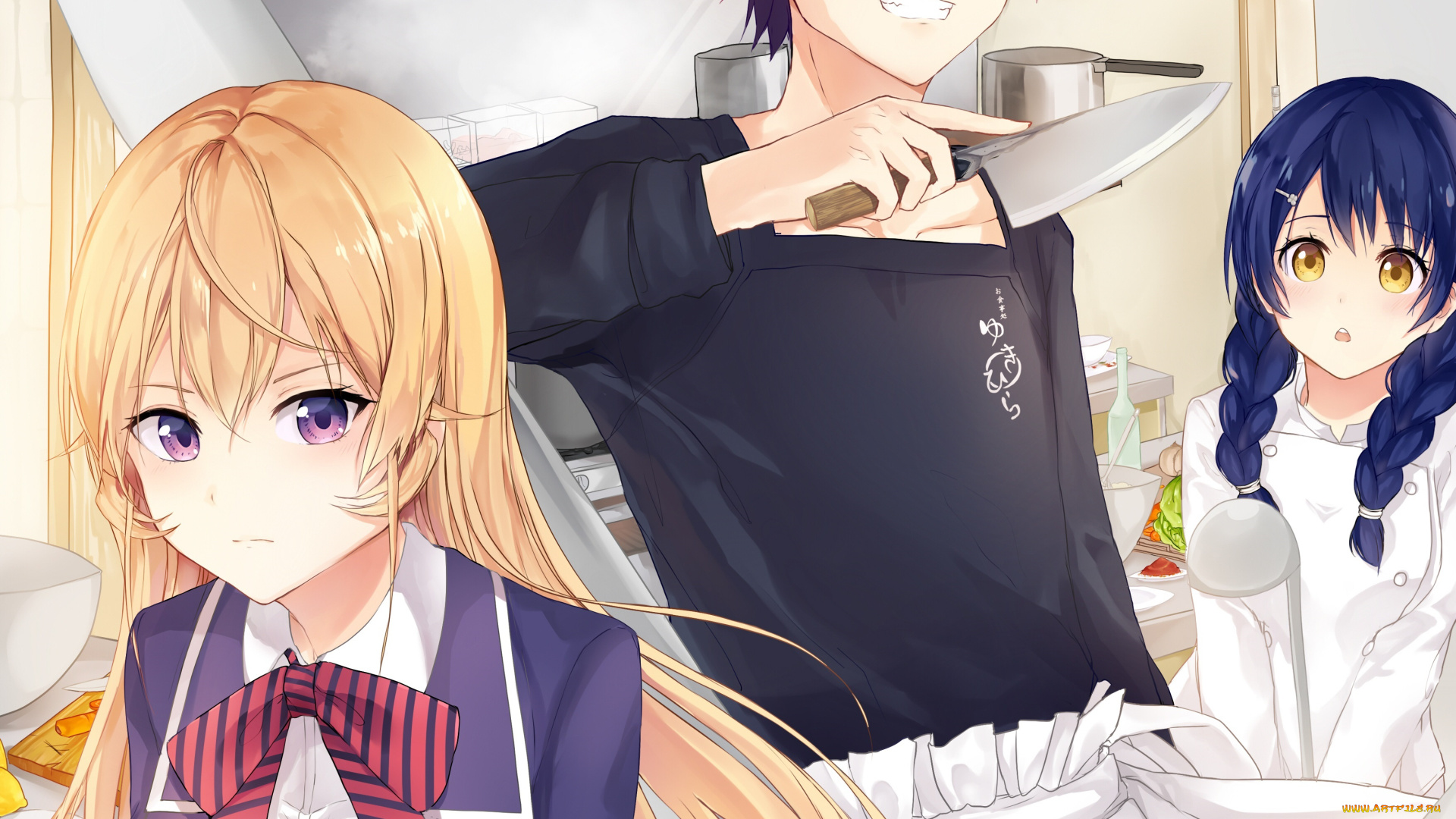 аниме, shokugeki, no, soma, девушки, сома