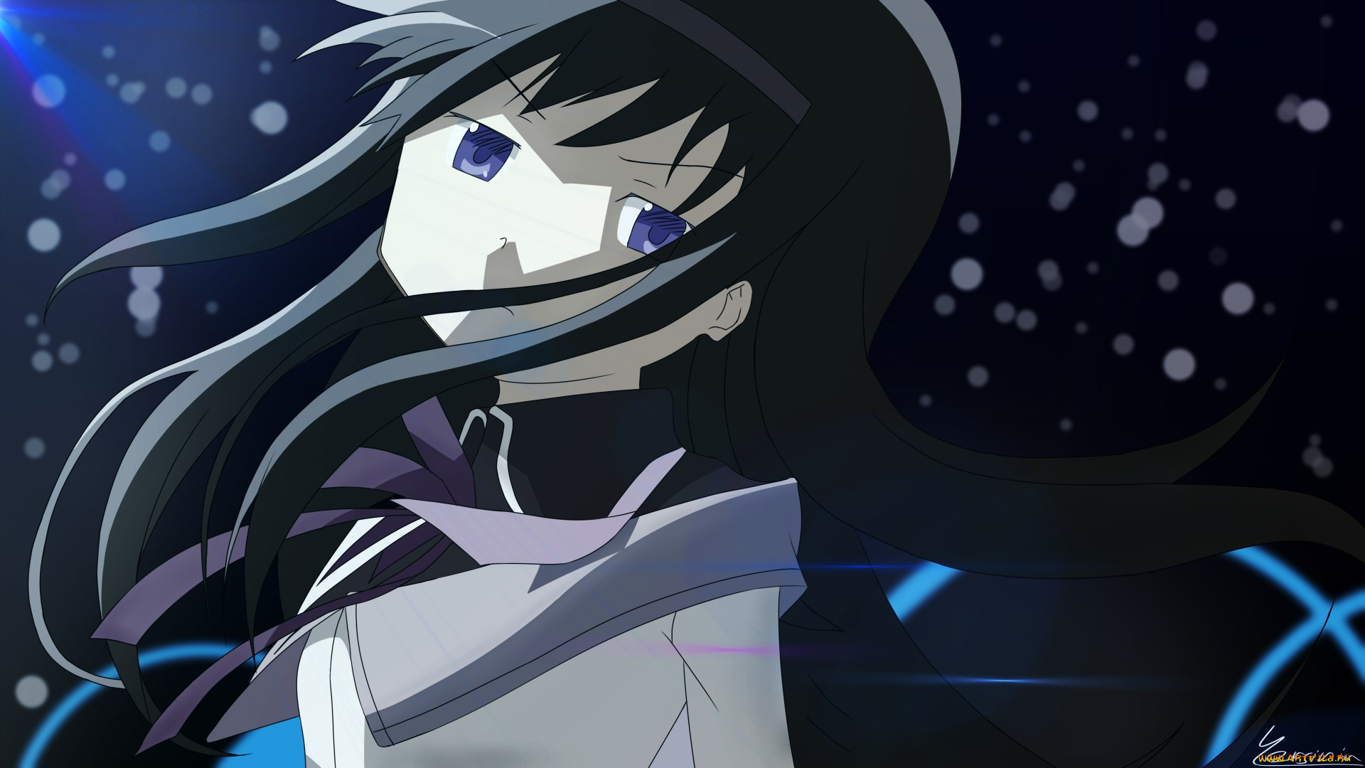 аниме, unknown, , другое, девушка, фон, взгляд