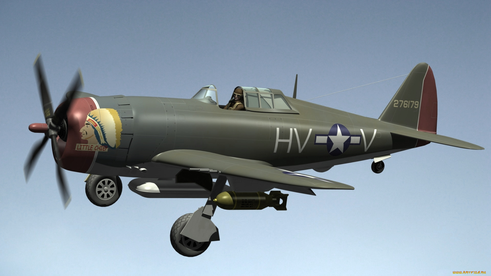 авиация, 3д, рисованые, v-graphic, полет, самолет