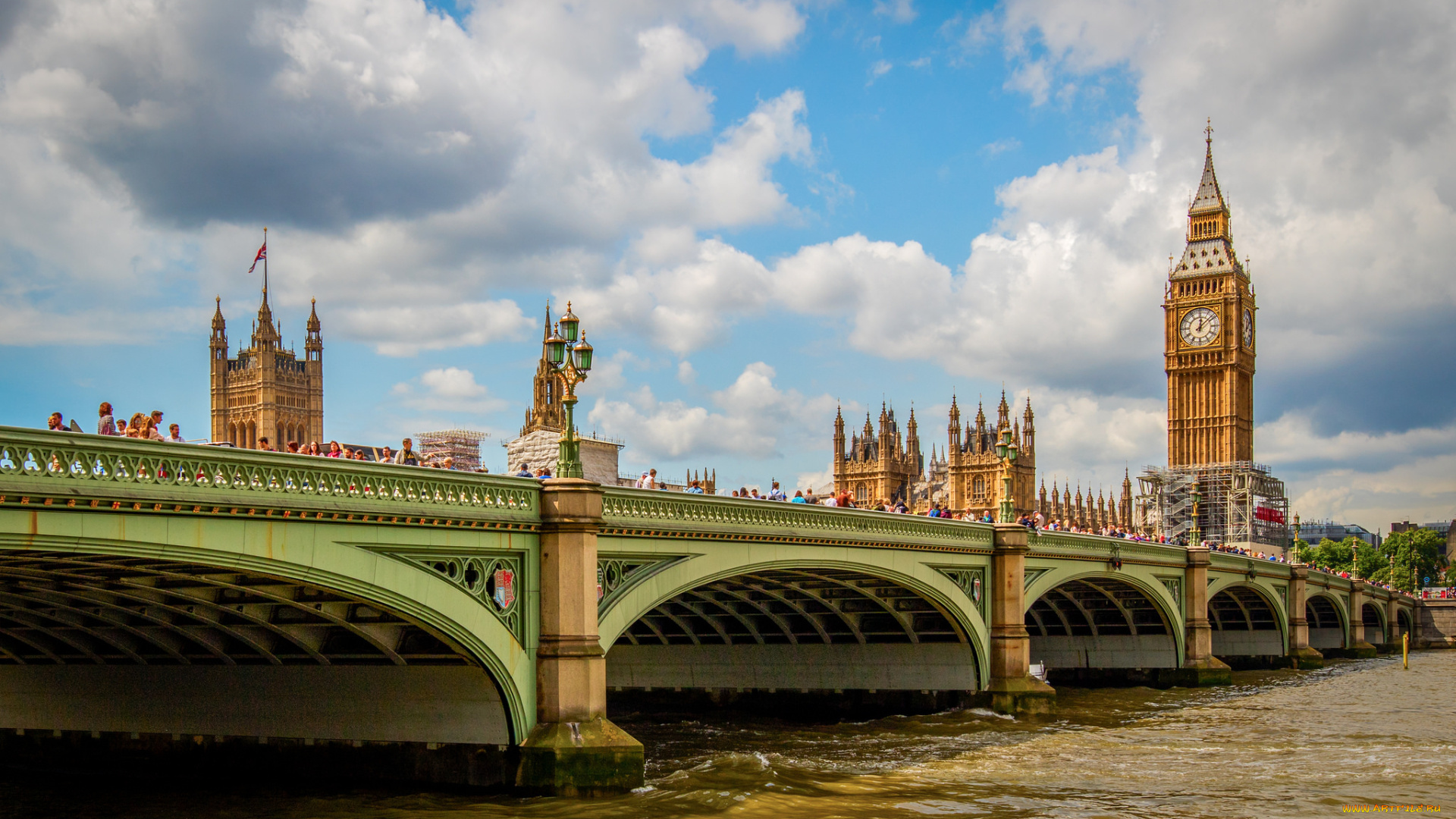 города, лондон, , великобритания, мост, река