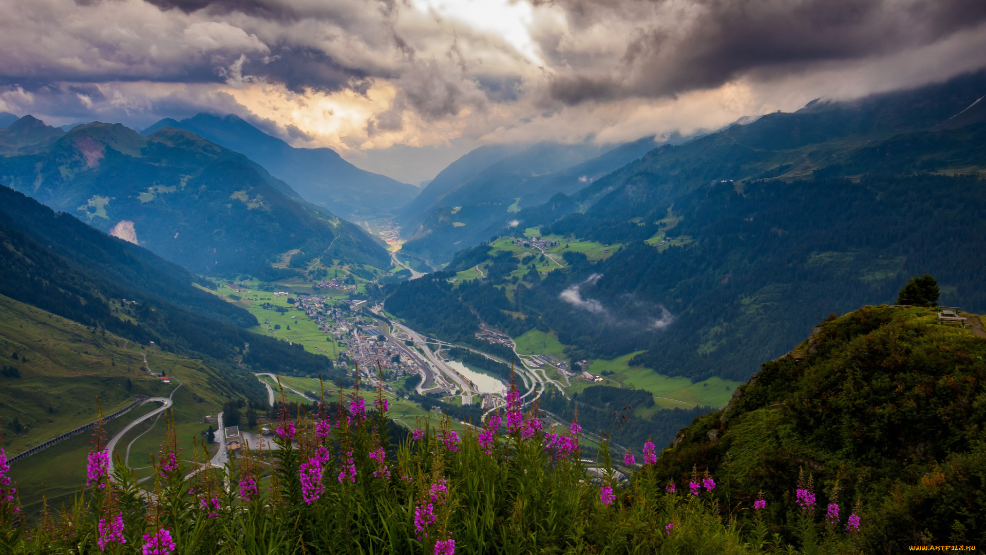 природа, горы, далина