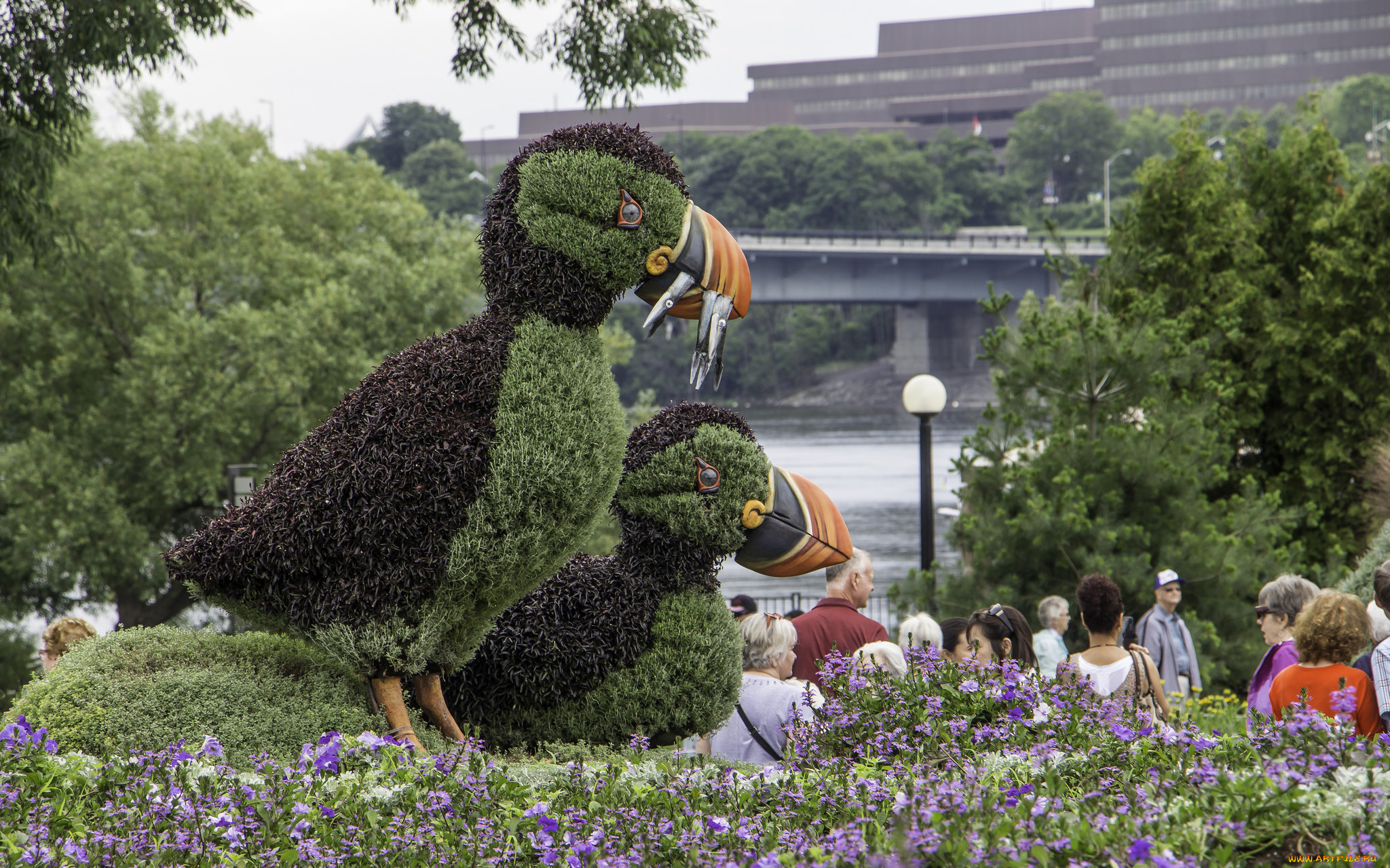 разное, садовые, и, парковые, скульптуры, красота, клумба, парк, озеленение, скульптура