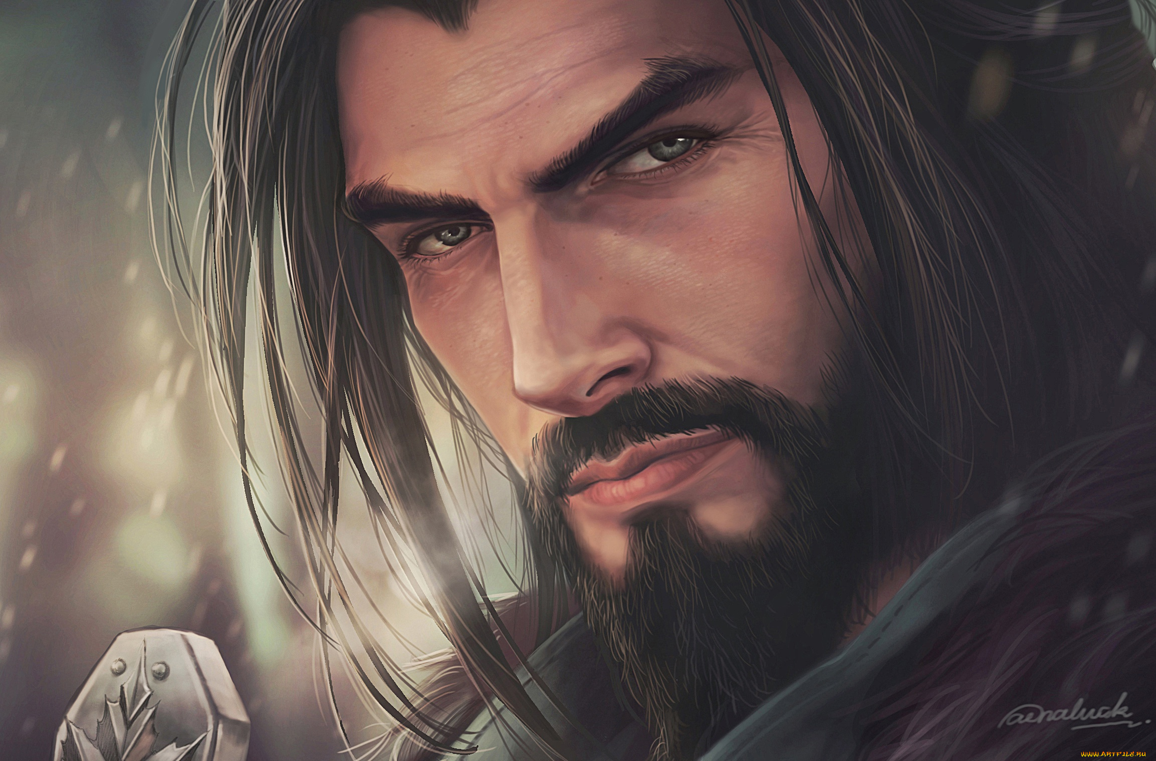 рисованное, люди, мужчина, арт, борода, лицо, взгляд, aenaluck, волосы