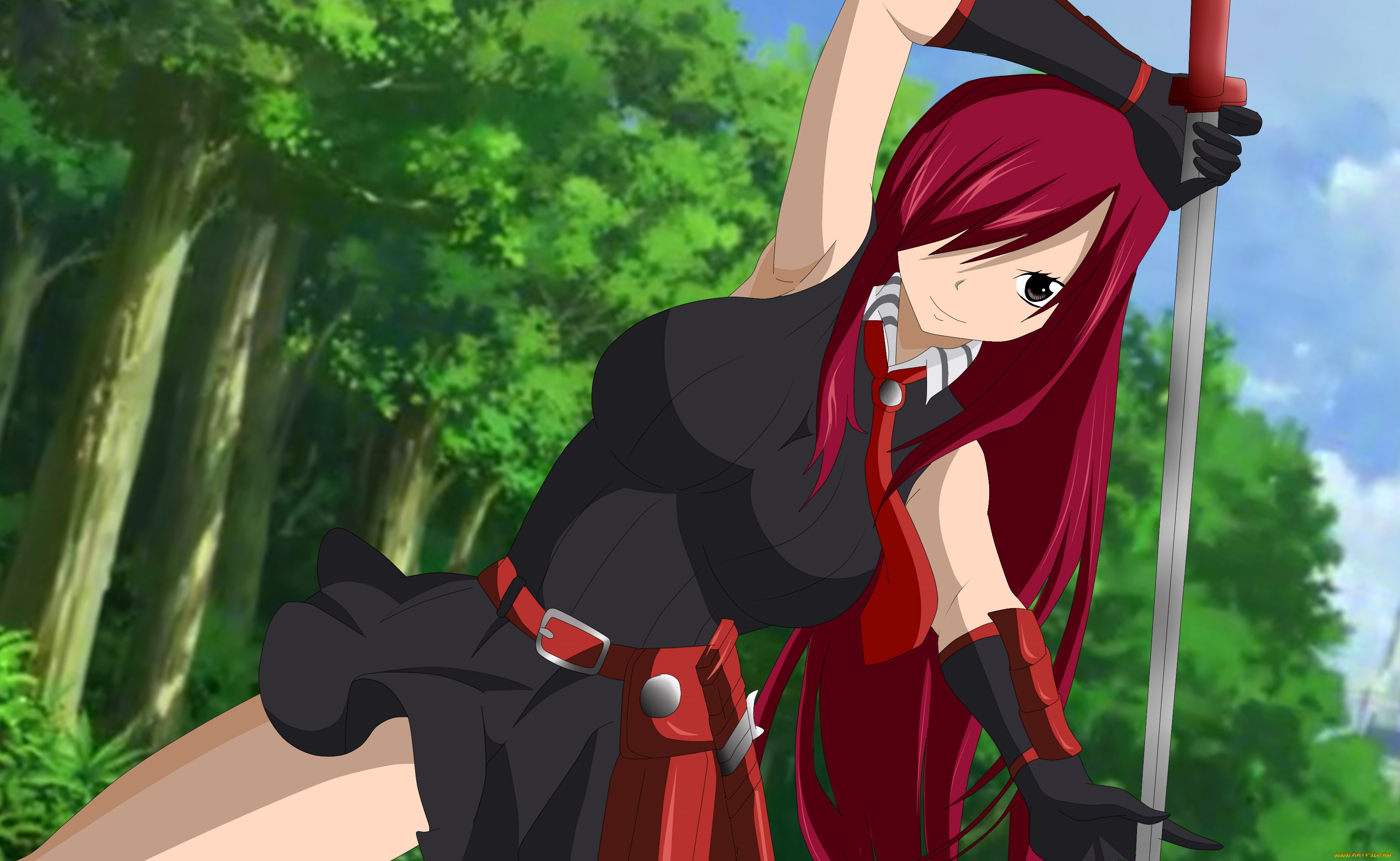 аниме, fairy, tail, хвост, феи, эльза