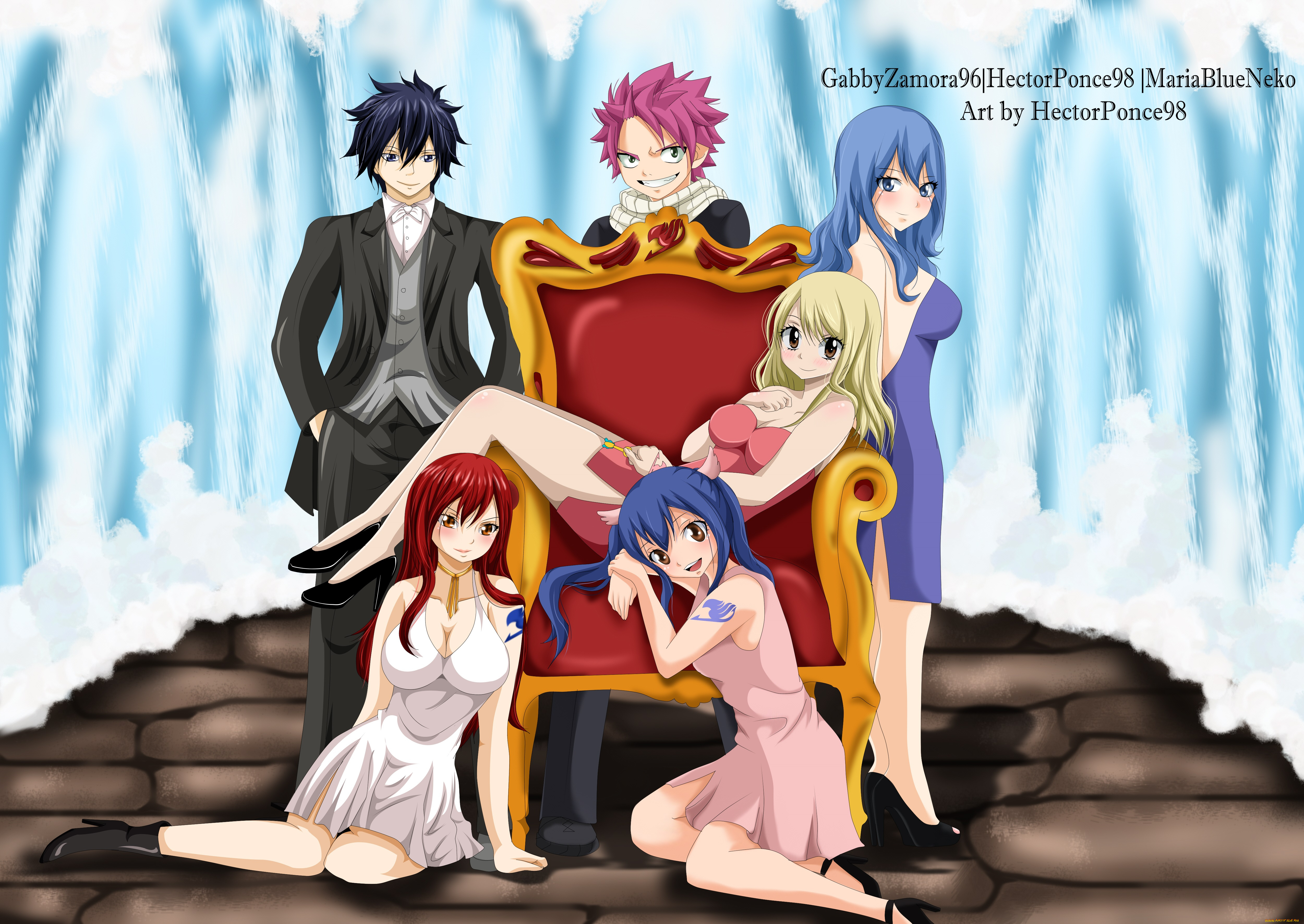 аниме, fairy, tail, хвост, феи