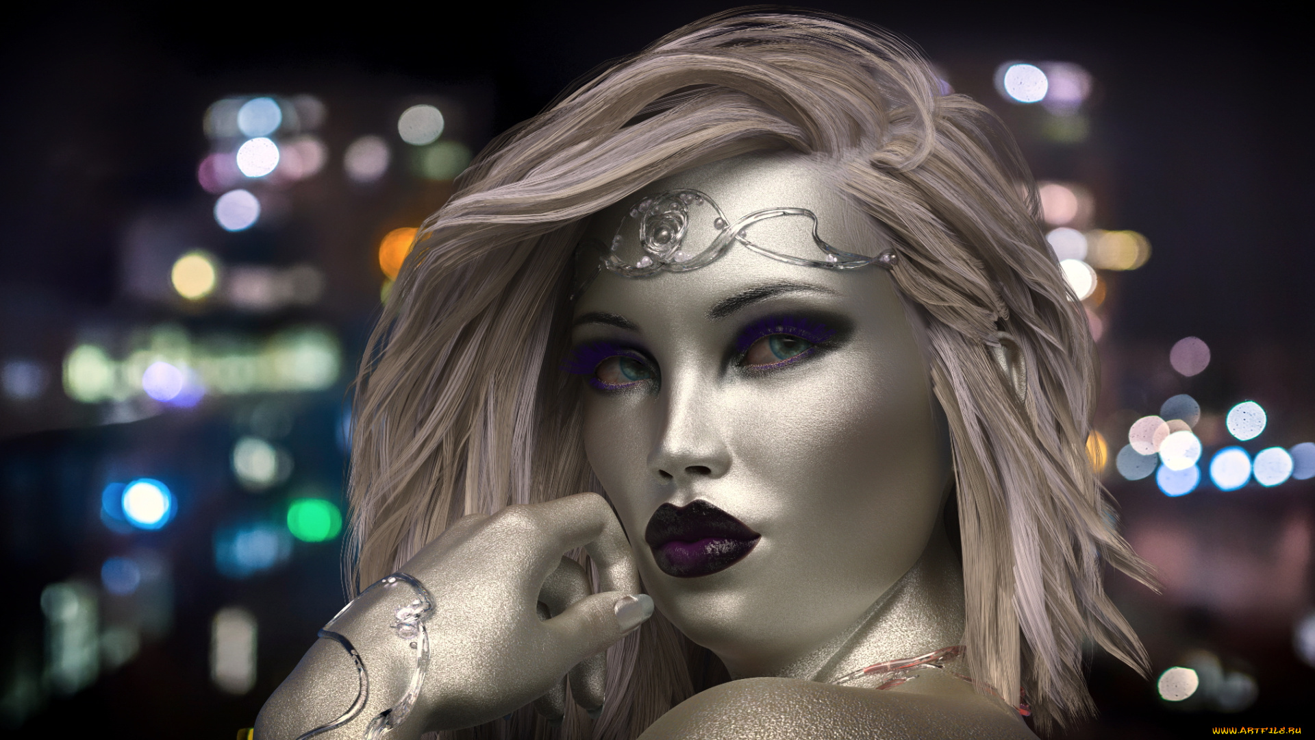 3д, графика, фантазия, , fantasy, девушка, фон, взгляд