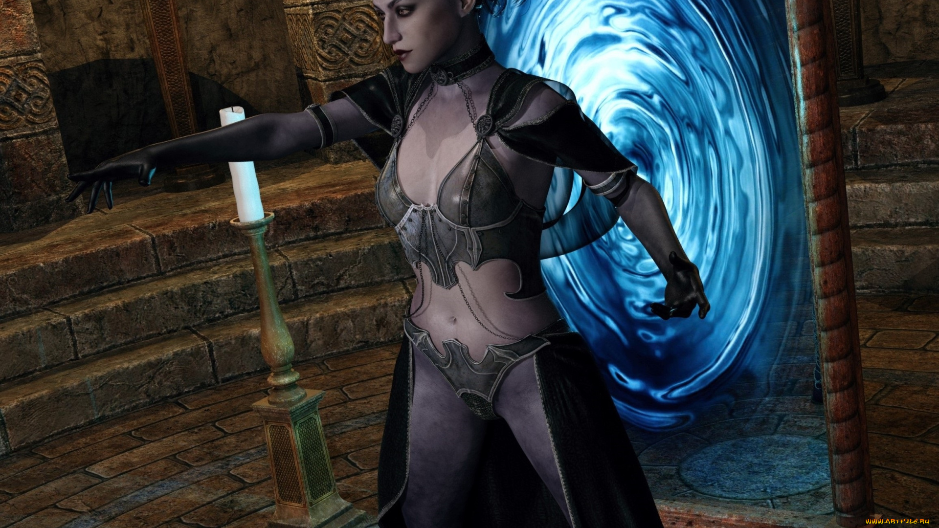 3д, графика, фантазия, , fantasy, фон, взгляд, девушка