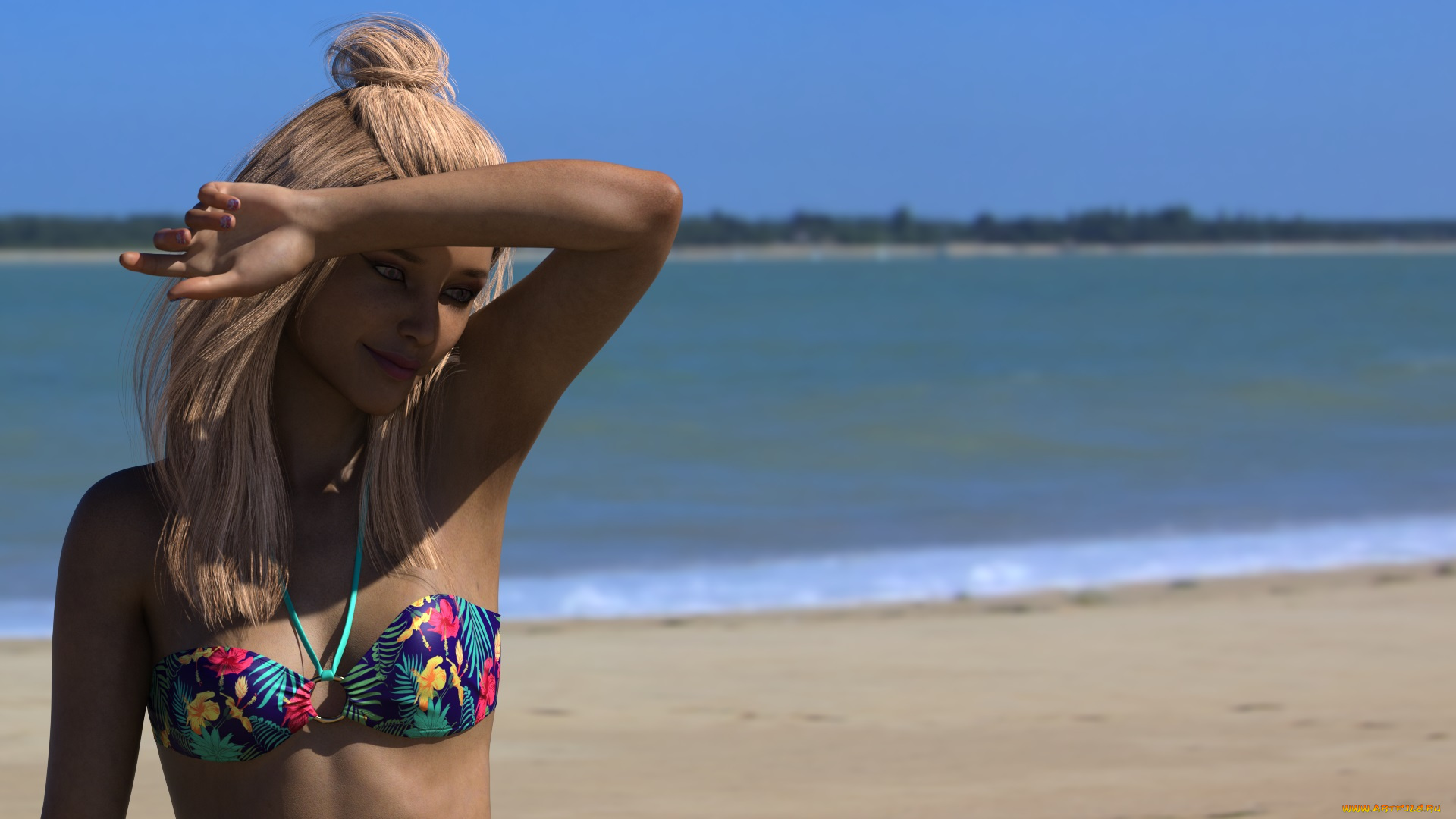 3д, графика, люди, , people, взгляд, девушка, фон