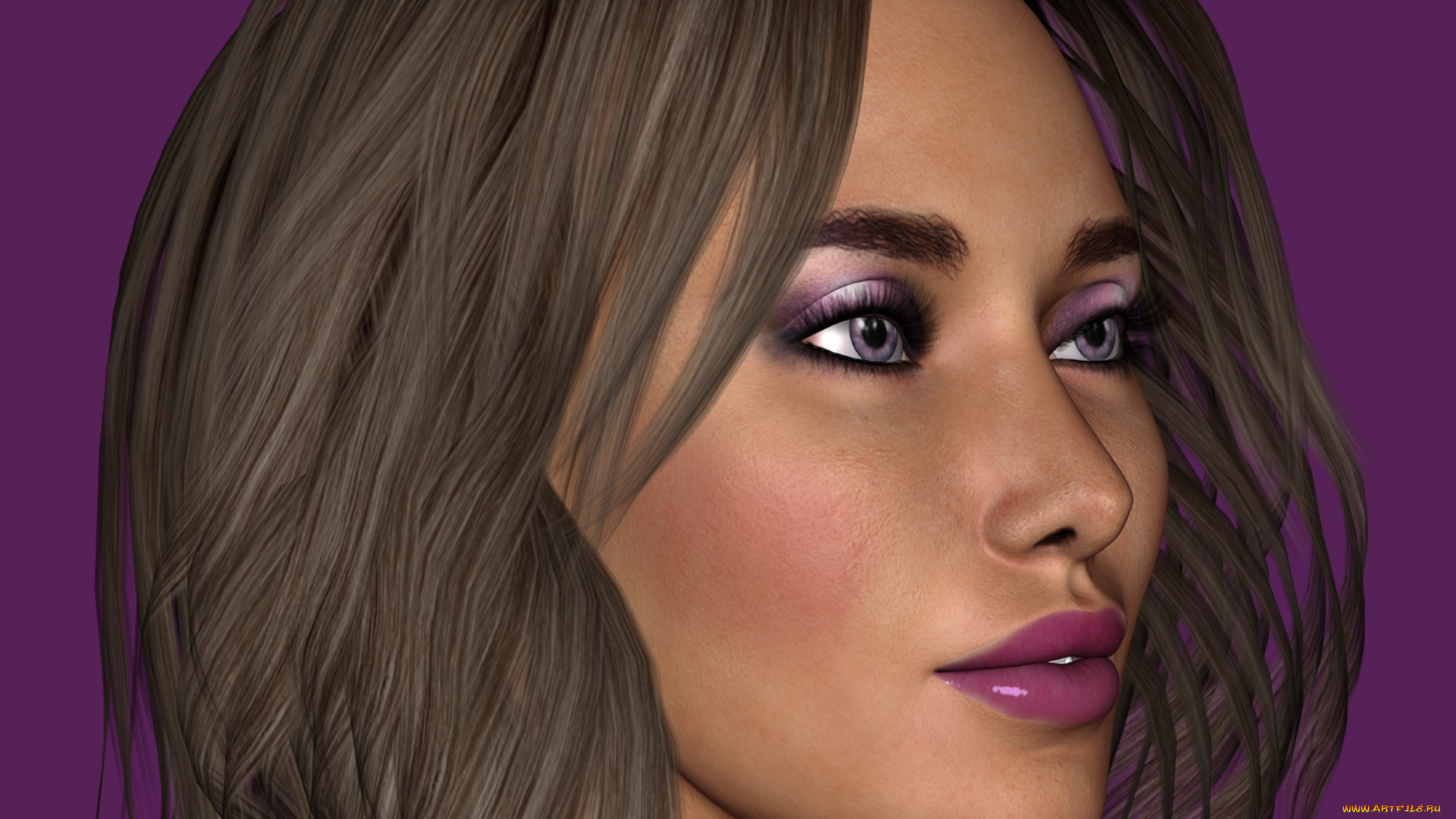3д, графика, портрет, , portraits, фон, взгляд, девушка