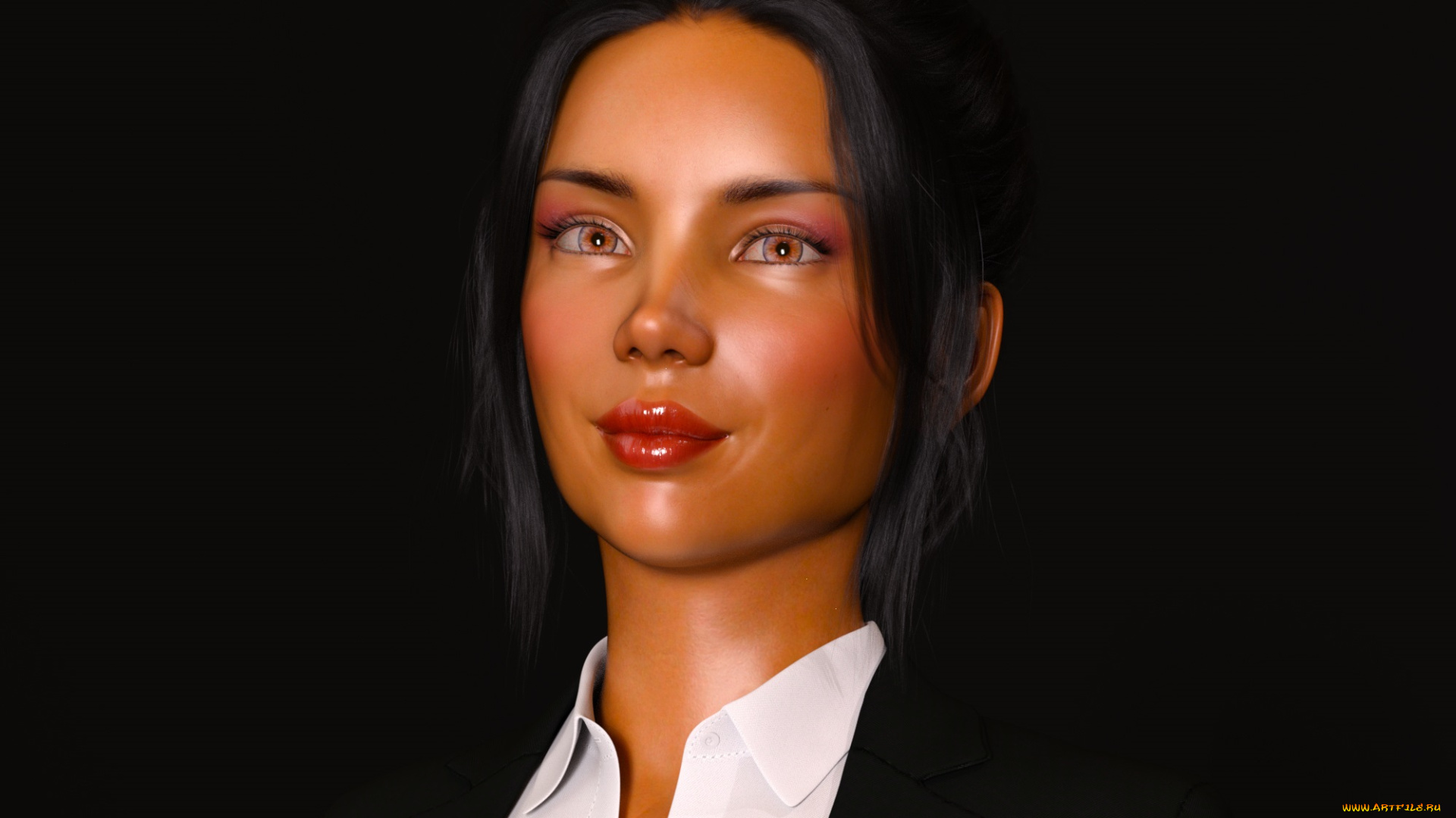 3д, графика, портрет, , portraits, фон, взгляд, девушка